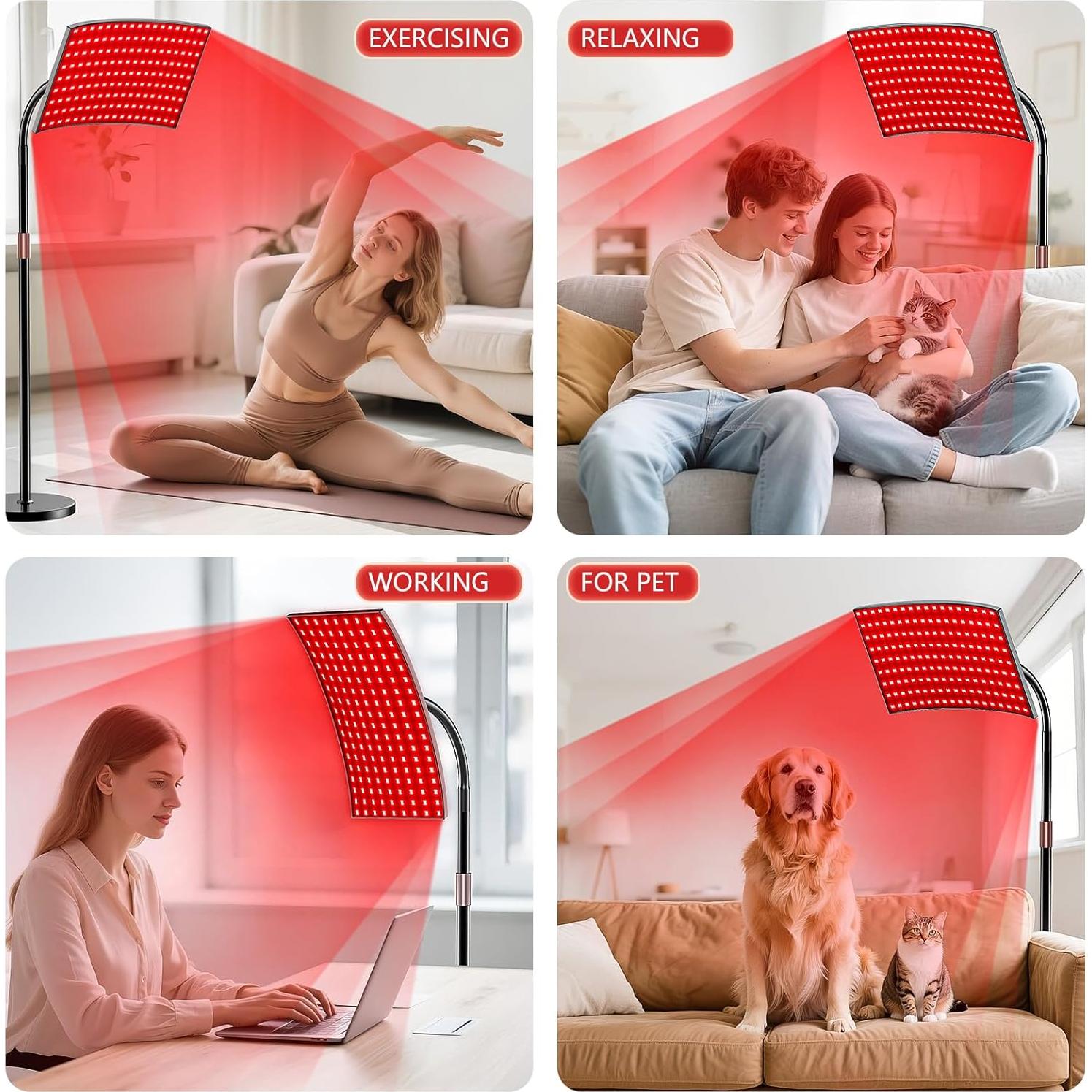 Terapia de Luz Roja XMZXMZ 660nm y 850nm Panel LED Grande