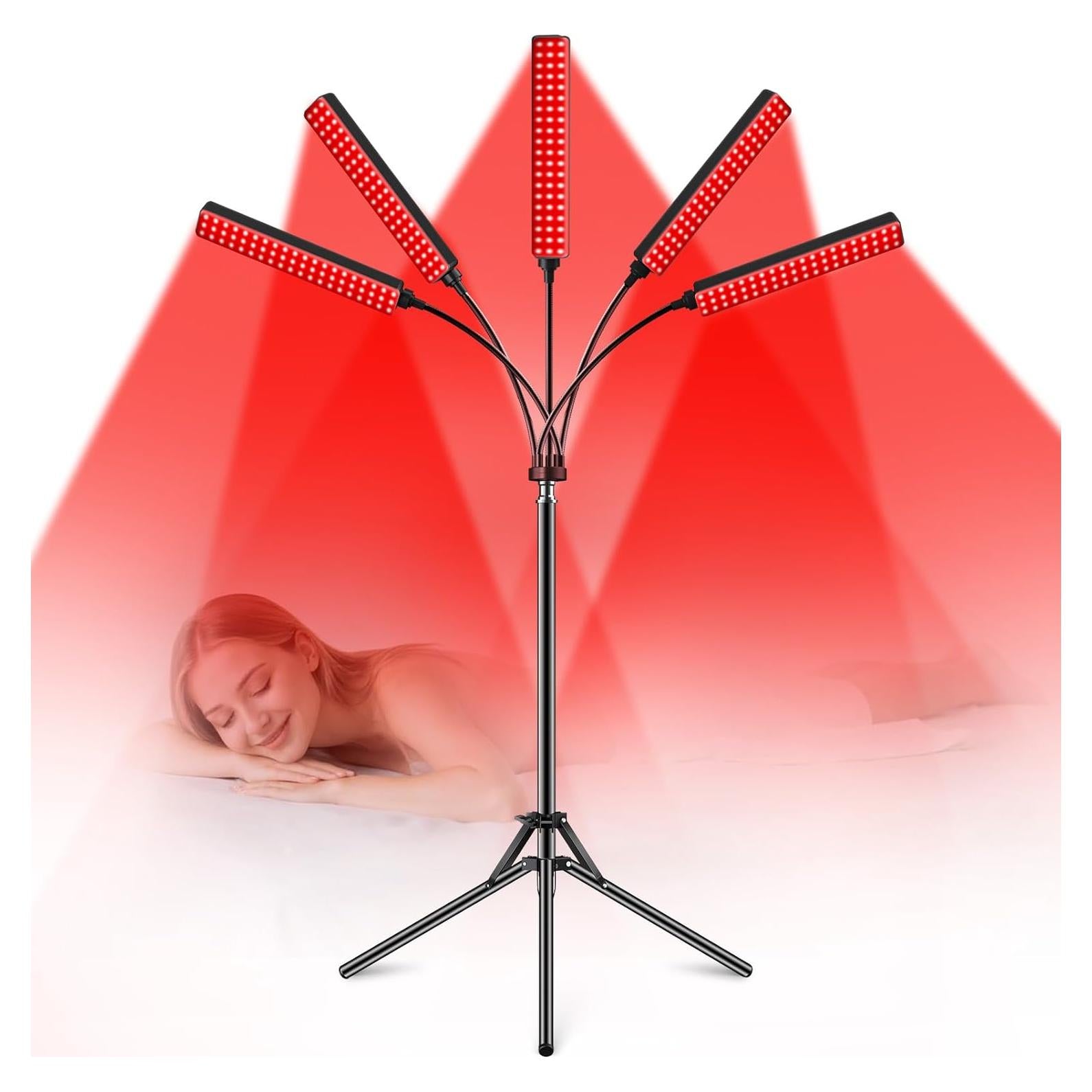 Lámpara de Terapia de Luz Roja FlaoAito 5 Cabezas 660nm 850nm