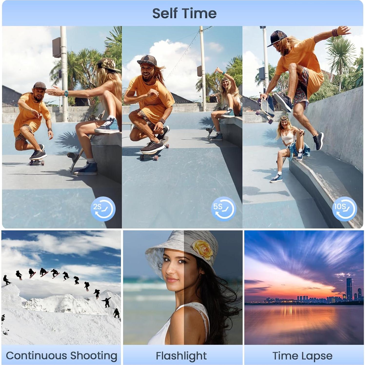 Cámara Digital Compacta Hoestr A60 64MP 4K 18x Zoom Negro