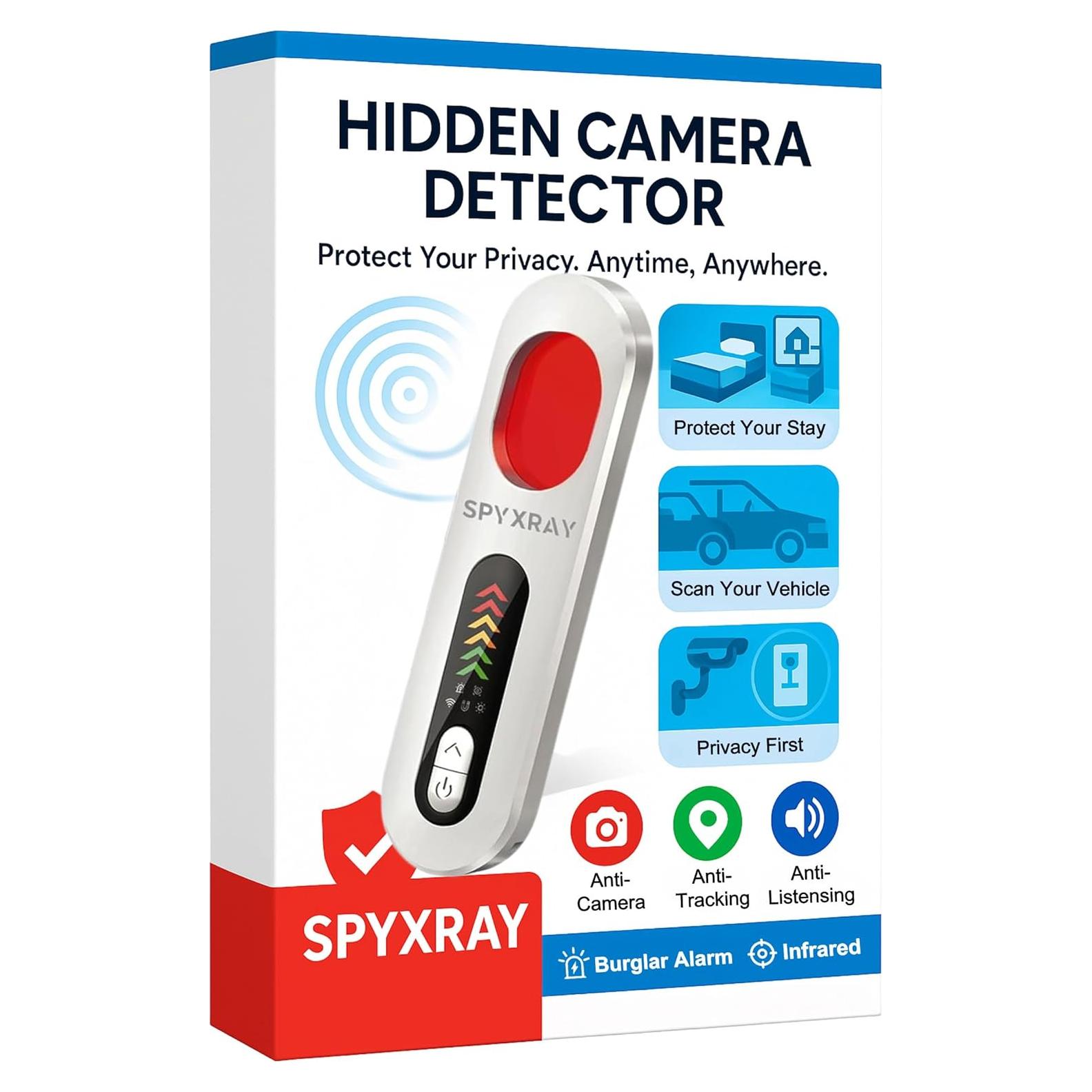 Detector de Cámaras Ocultas 5-en-1 SPYXRAY T01-P Portátil