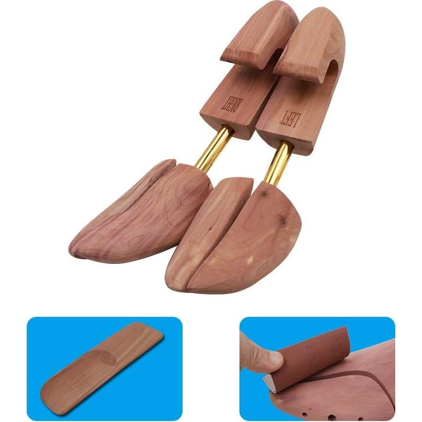 Árboles para zapatos de cedro rojo 2PK para hombres