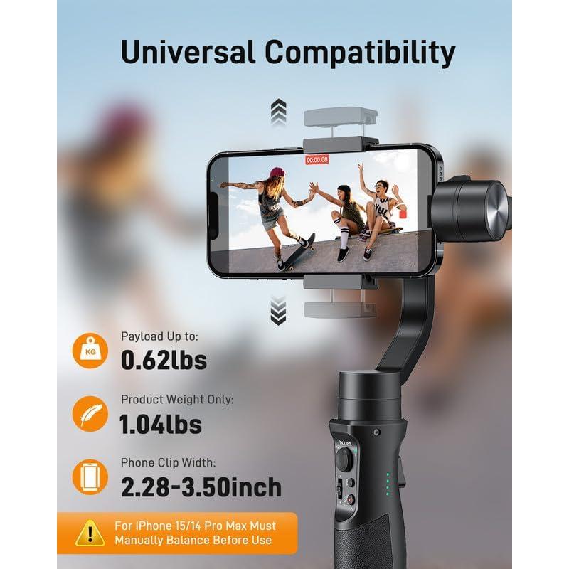 Gimbal Estabilizador Hohem iSteady Mobile Plus 3 Ejes para Smartphone