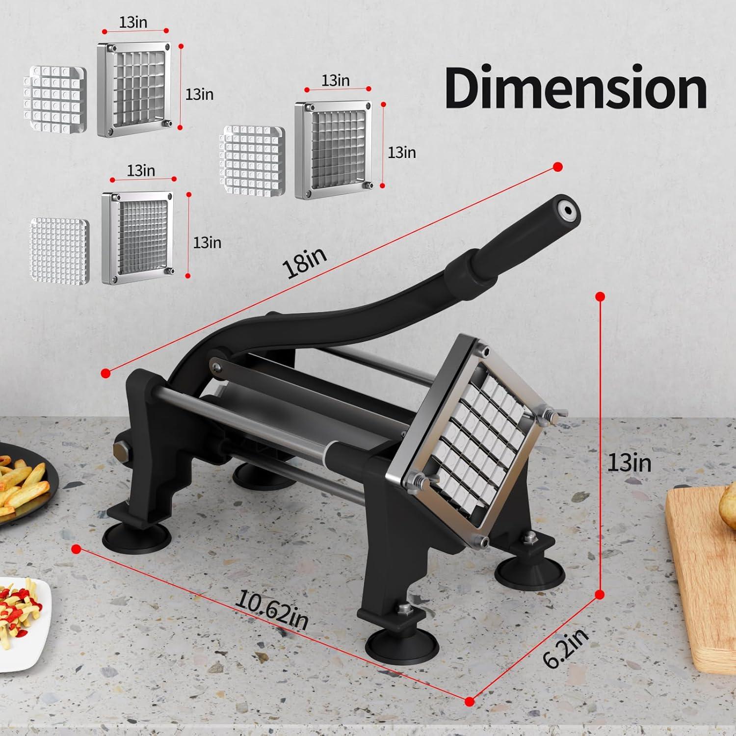 Cortador de Papas Fritas Awgpd Acero Inoxidable 1/2 Pulgada