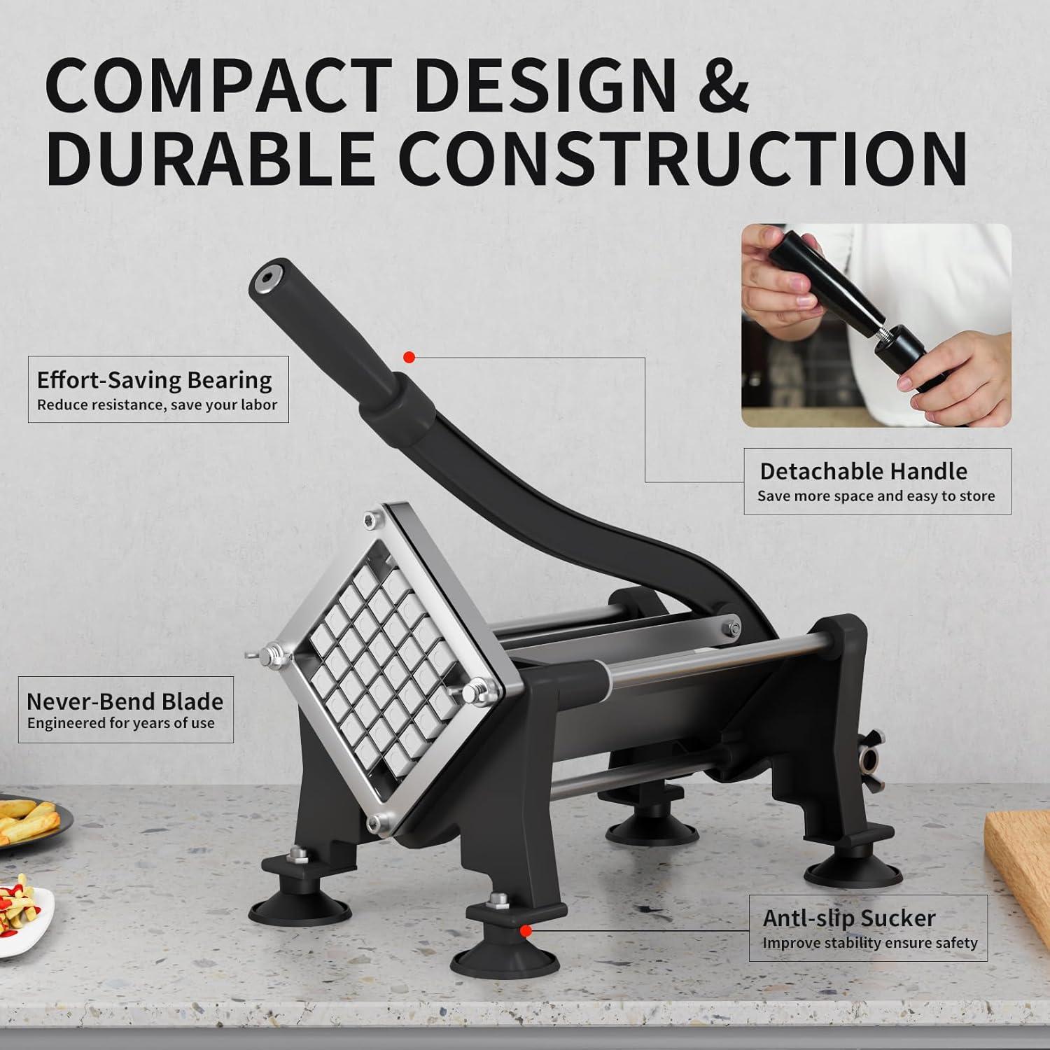 Cortador de Papas Fritas Awgpd Acero Inoxidable 1/2 Pulgada