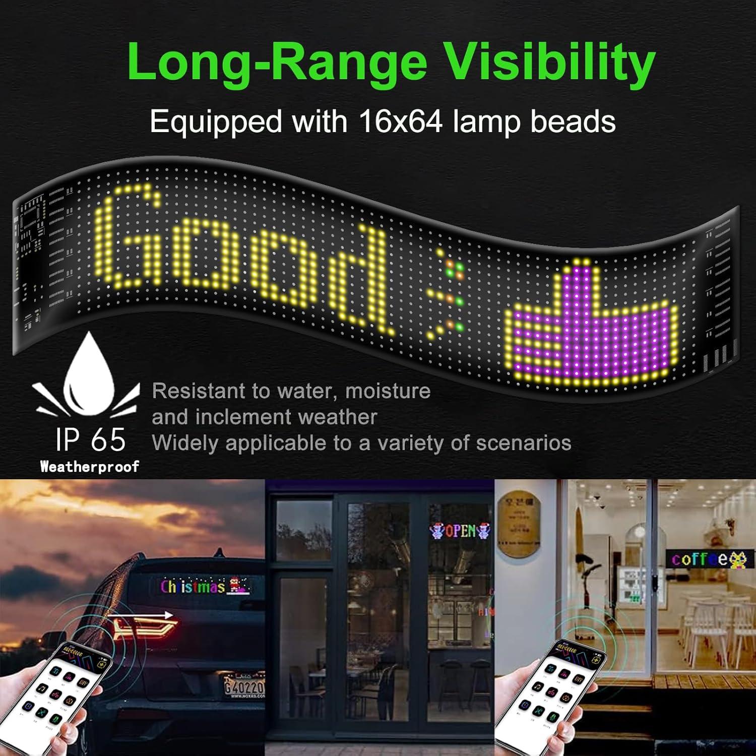 Cartel LED Gukire HCY 16x64 Flexible RGB Control APP