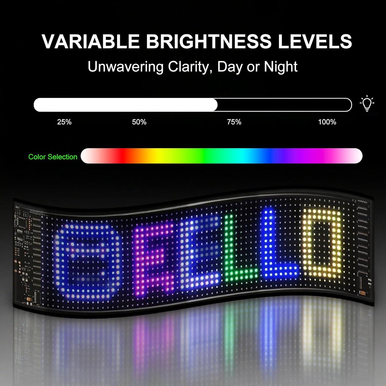 Cartel LED Gukire HCY 16x64 Flexible RGB Control APP