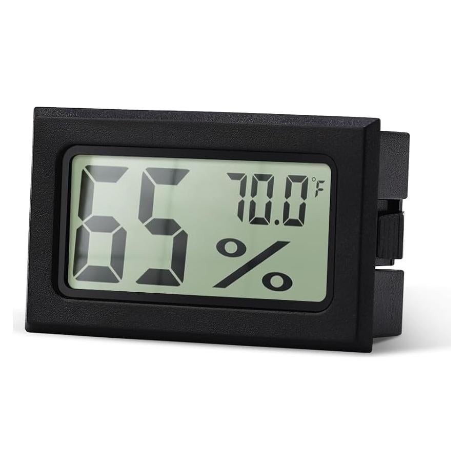 Higrómetro Digital Mini A02 Negro - Medidor de Humedad y Temperatura
