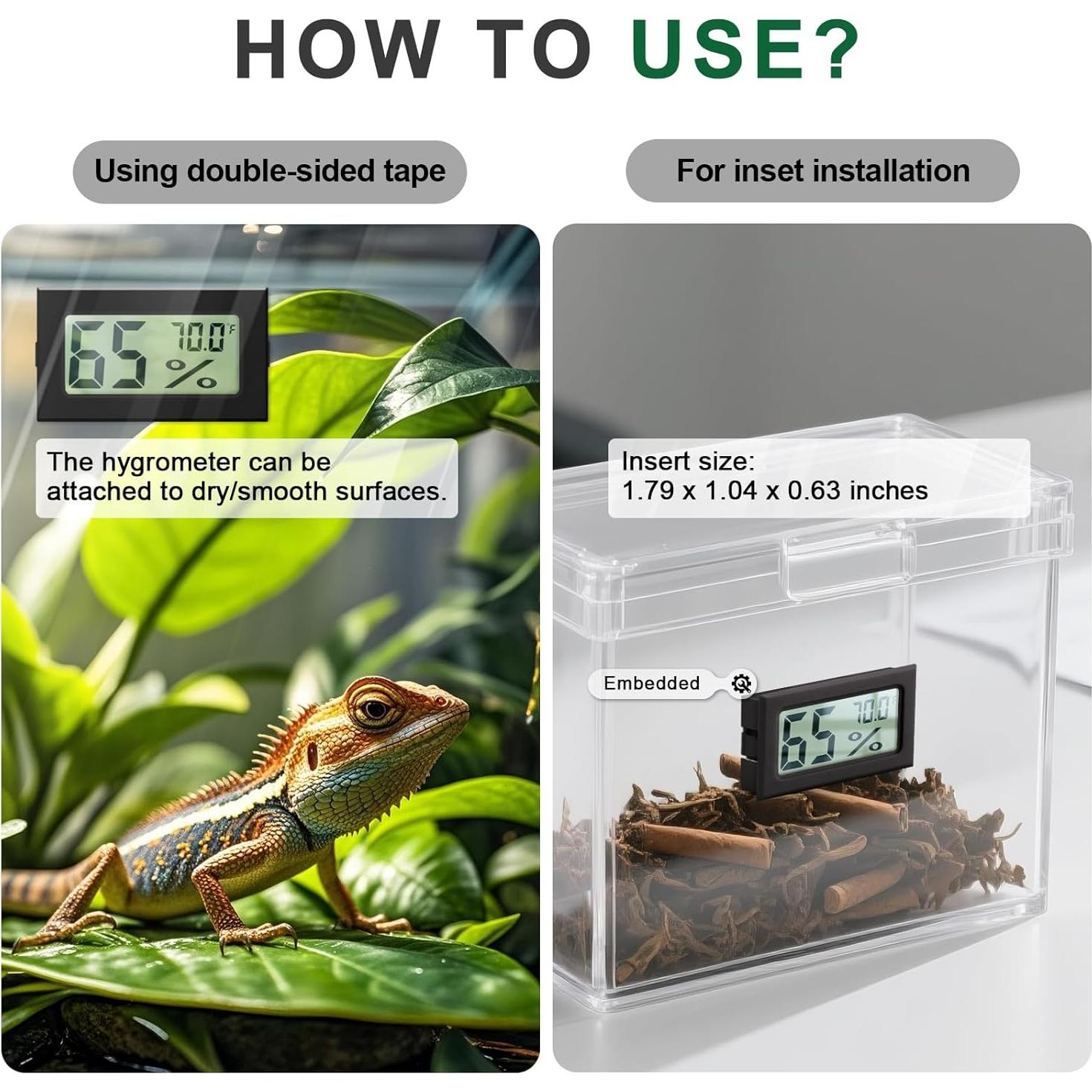 Higrómetro Digital Mini A02 Negro - Medidor de Humedad y Temperatura