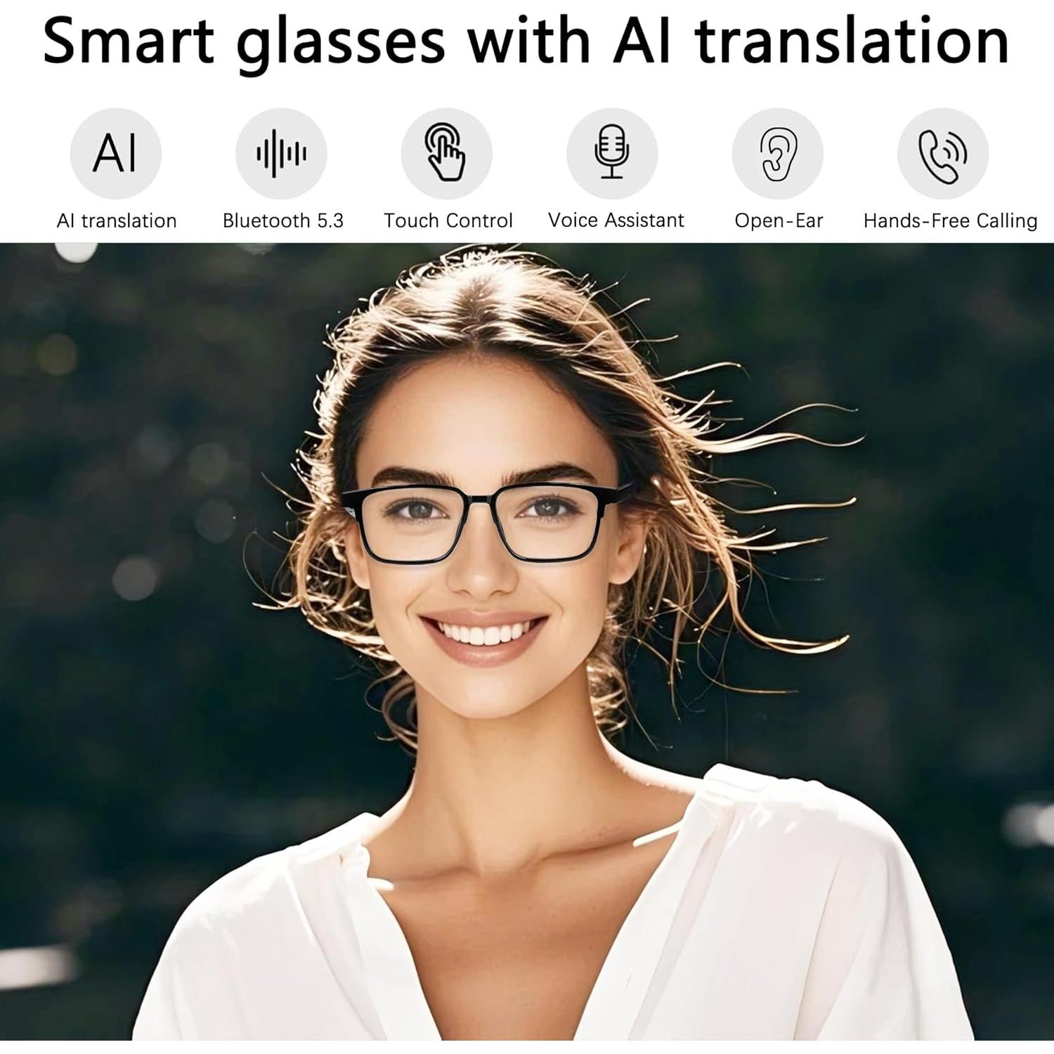 Gafas de Traducción AI Deepseek R1 Bluetooth 5.3 Polarizadas