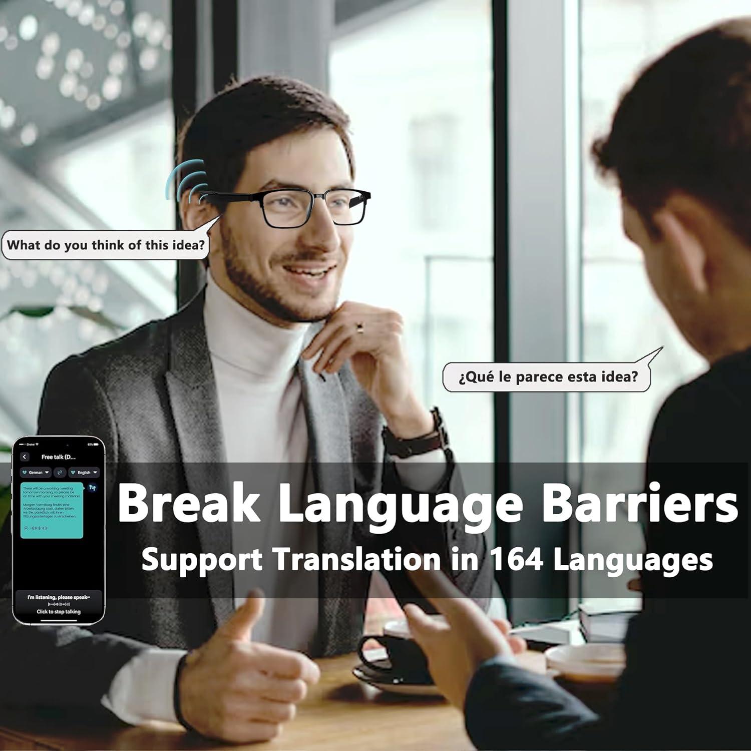 Gafas de Traducción AI Deepseek R1 Bluetooth 5.3 Polarizadas
