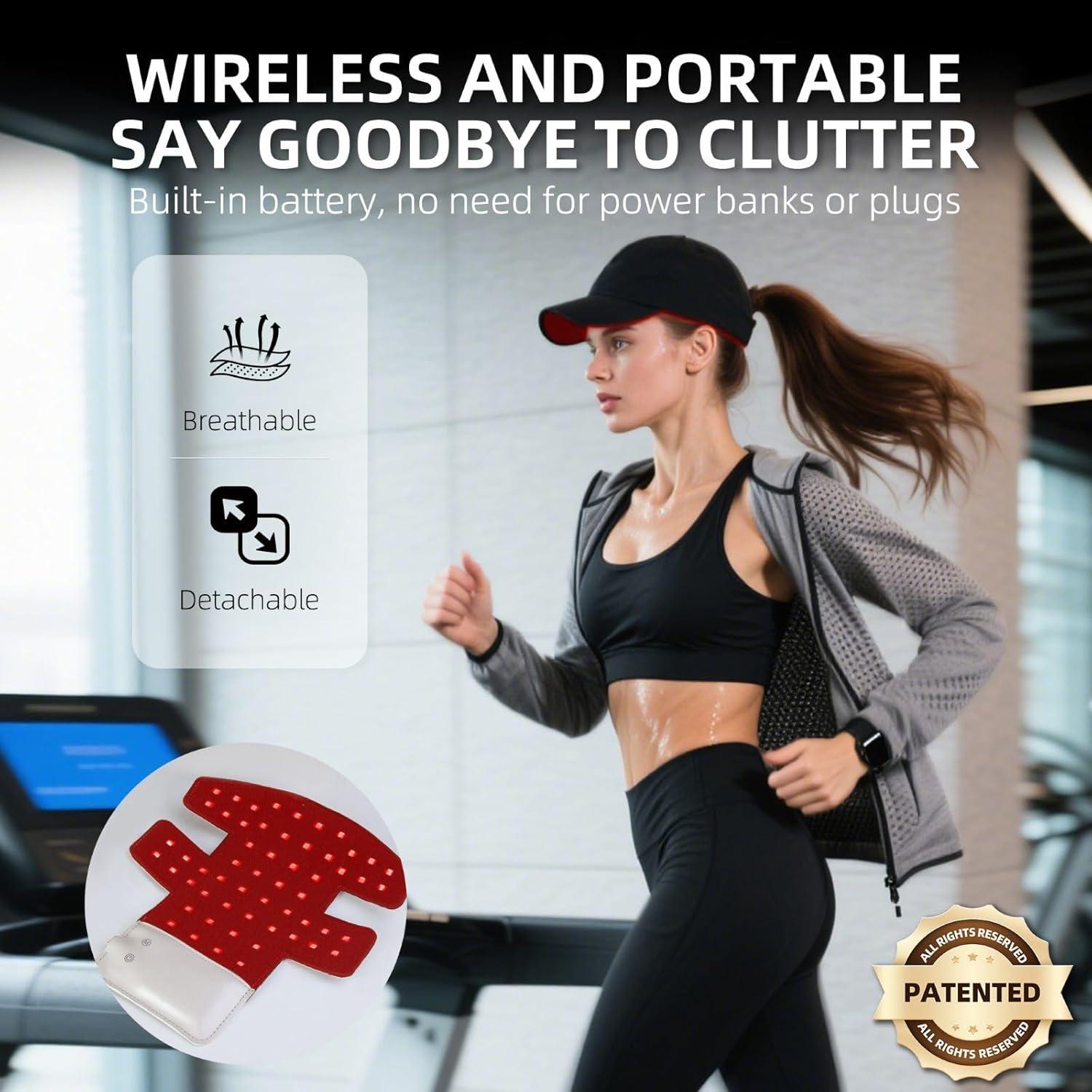 Capucha de Terapia de Luz Roja Inalámbrica Carviki para Crecimiento del Cabello