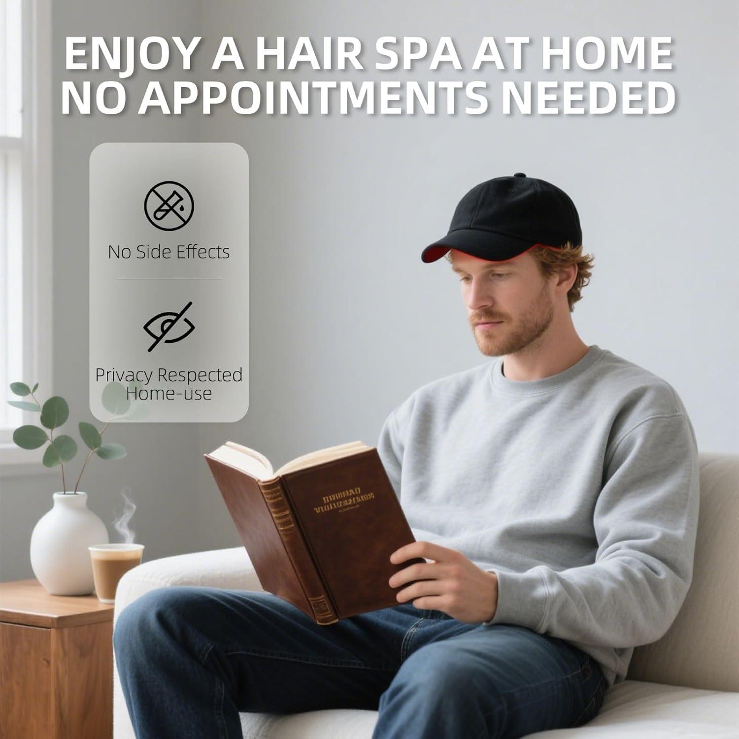 Capucha de Terapia de Luz Roja Inalámbrica Carviki para Crecimiento del Cabello