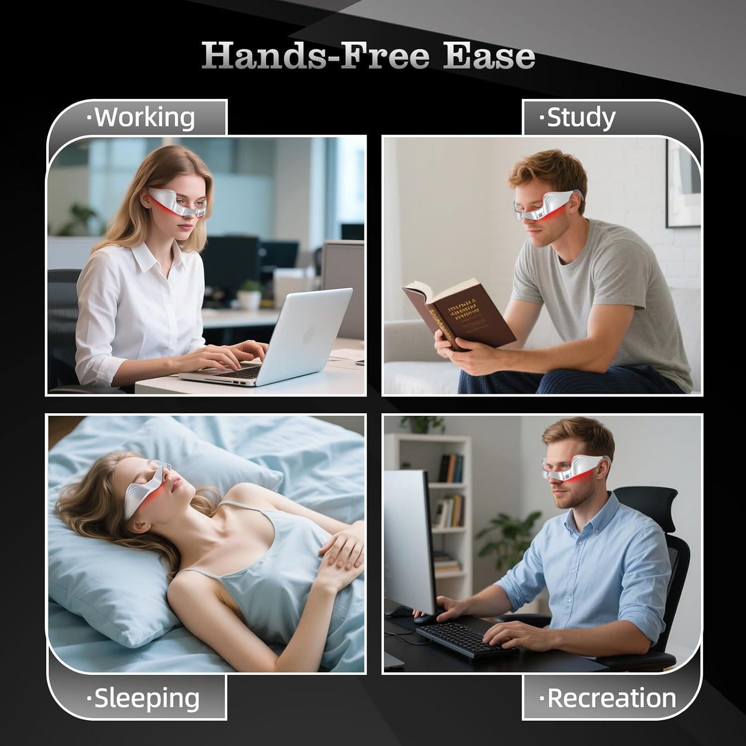 Dispositivo de Terapia de Luz Roja para Ojos - Masajeador Facial