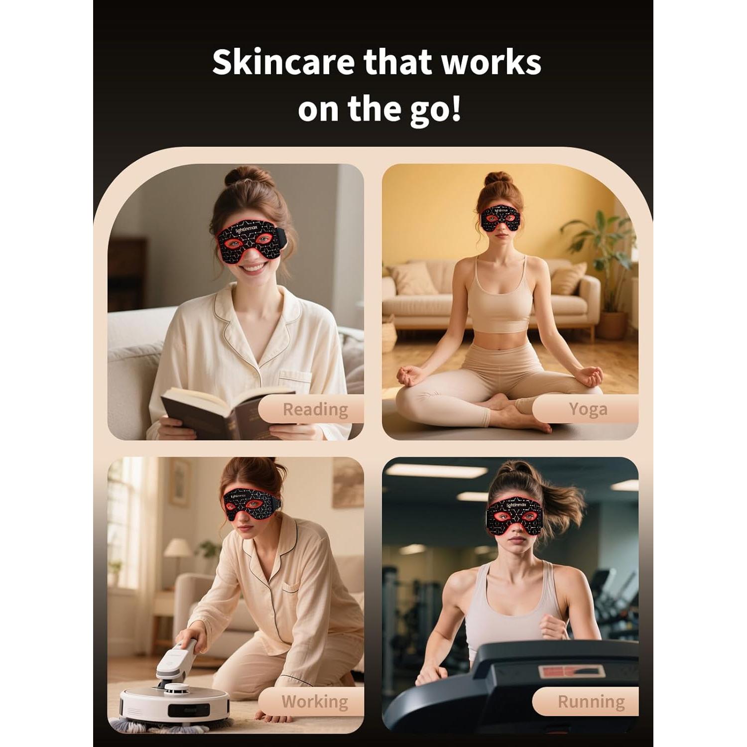 Máscara de Terapia de Luz Roja Lightinmax para Ojos - 5 Modos