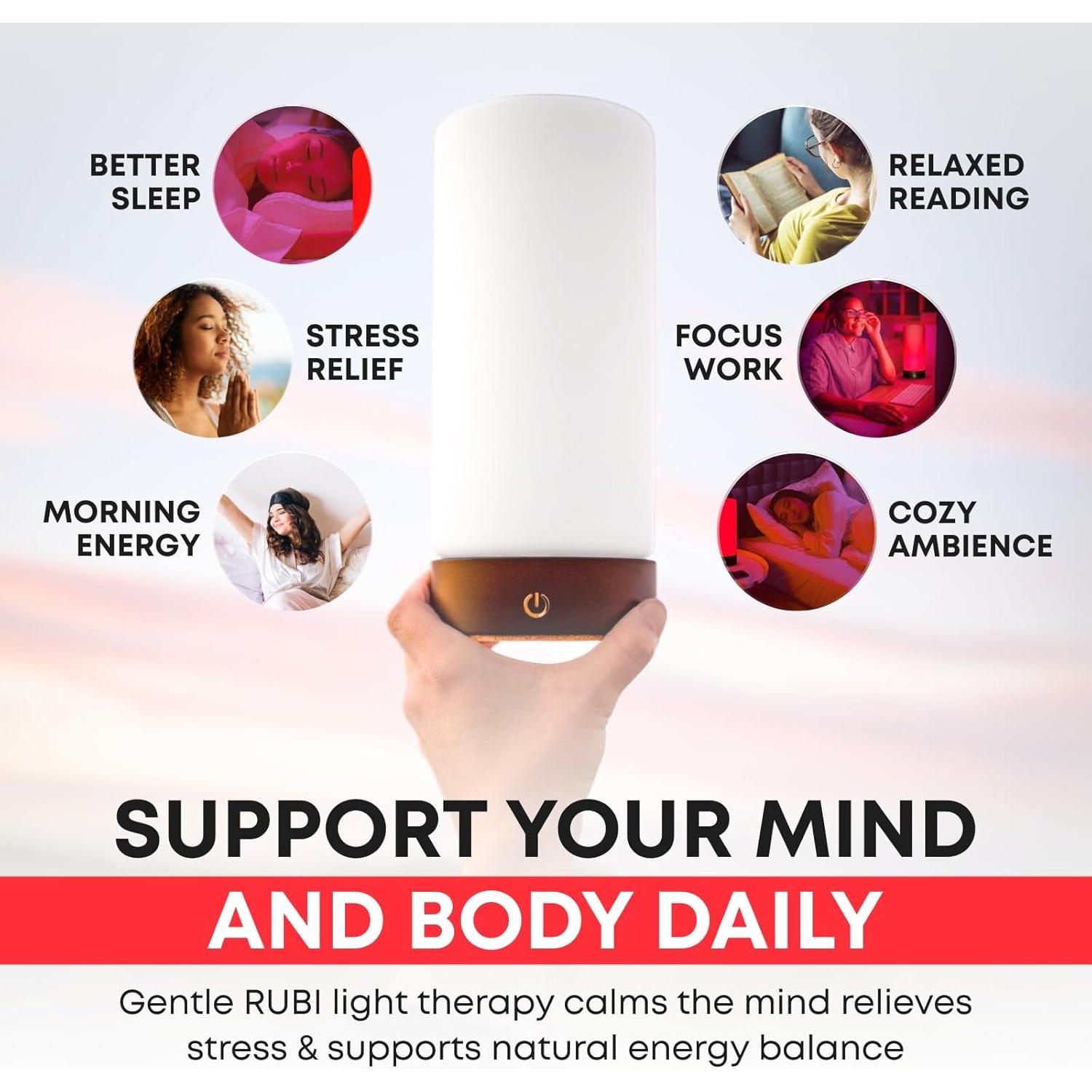 Lámpara de Terapia de Luz Roja Rubi 670nm - Bienestar y Sueño