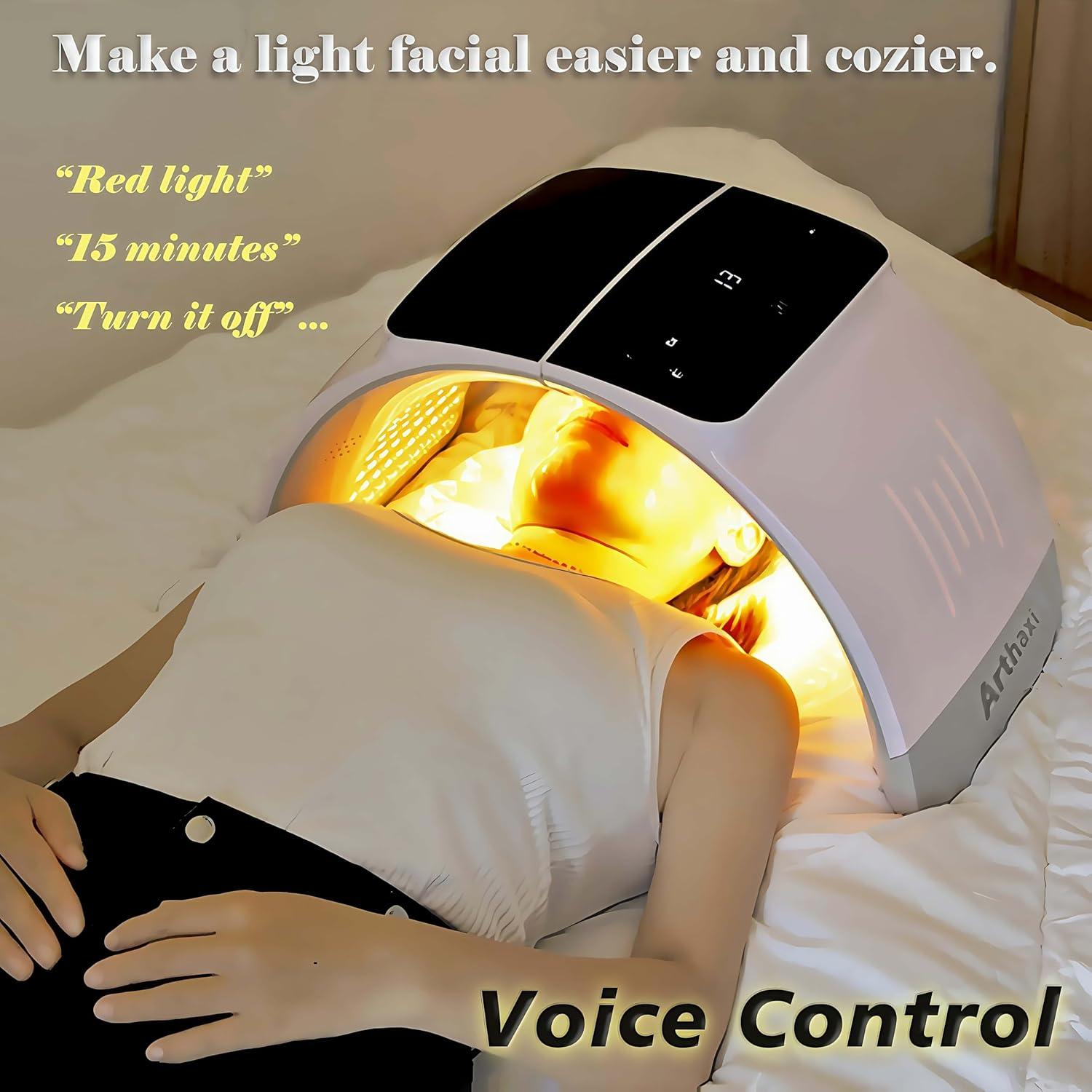 Máquina de Terapia Facial LED 7 Colores Arthaxi - Control por Voz