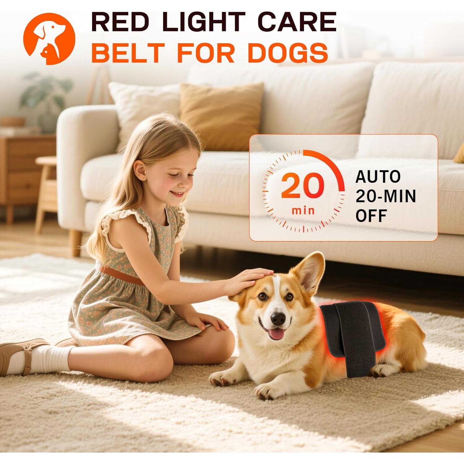 Cinturón de Terapia de Luz Roja Clocness 40.6x20.3cm 120 LEDs