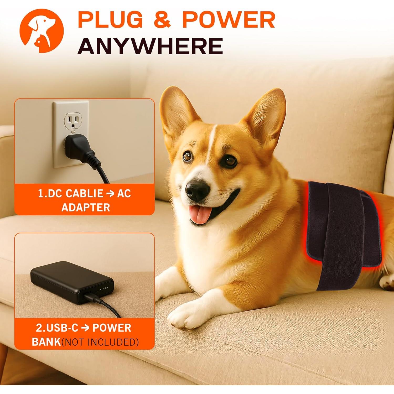 Cinturón de Terapia de Luz Roja Clocness 40.6x20.3cm 120 LEDs