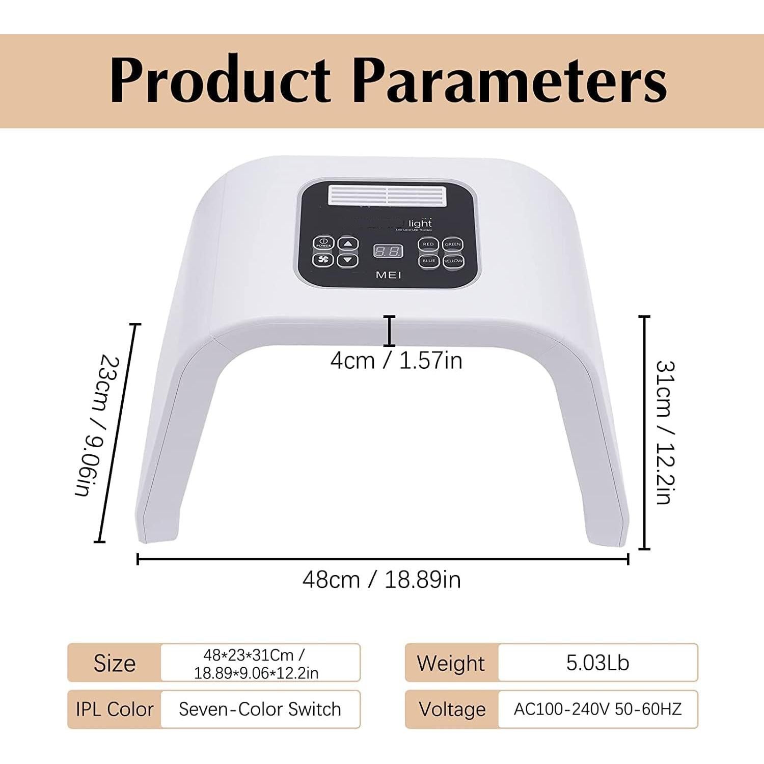 Máscara de Terapia Facial LED Derma Plus - Cuidado de Piel