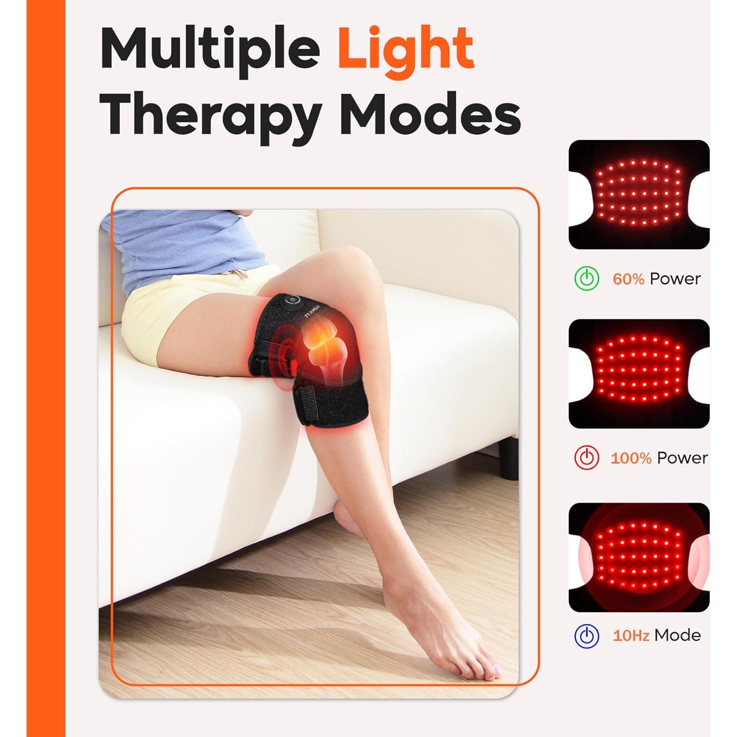 Faja Terapia de Luz Roja Infrarroja Feangli para Rodilla