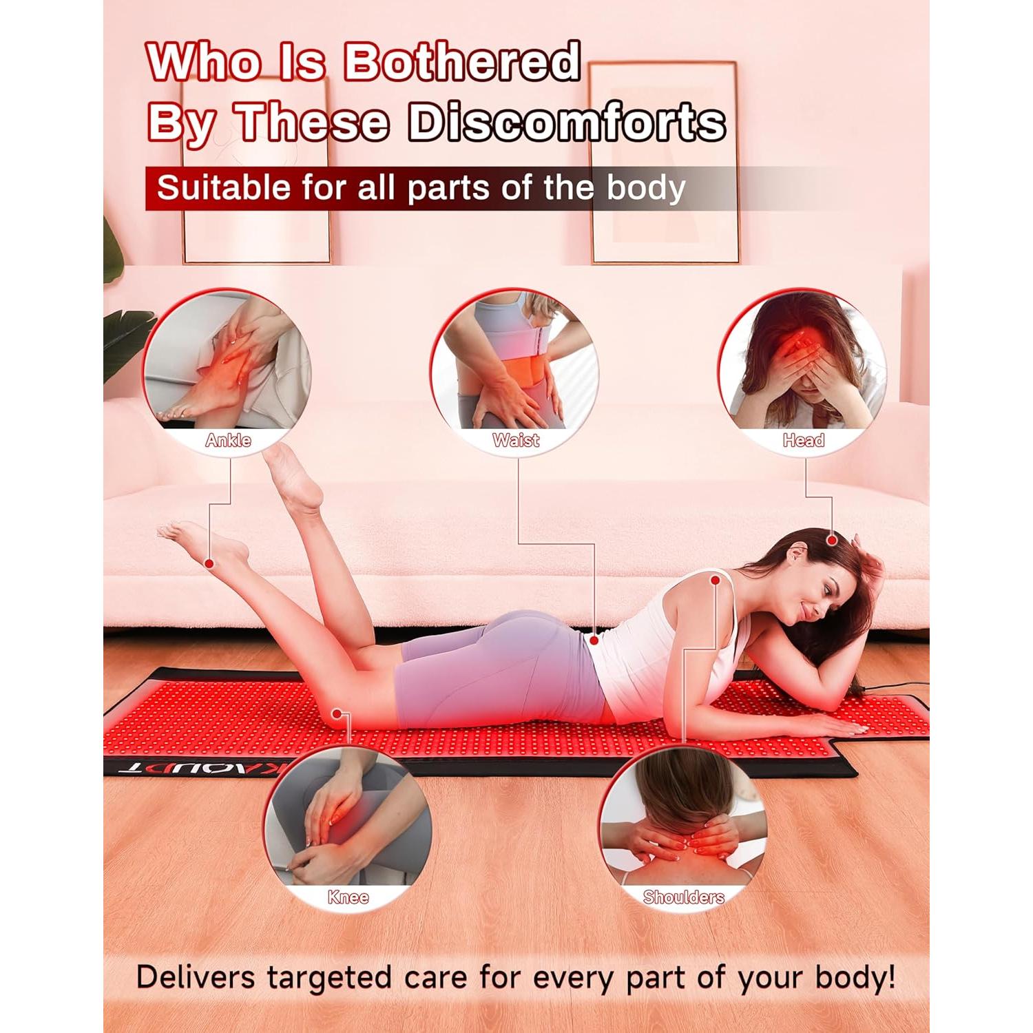 Almohadilla de Terapia de Luz Roja Kaoudt 187 x 84 cm 1370 LEDs