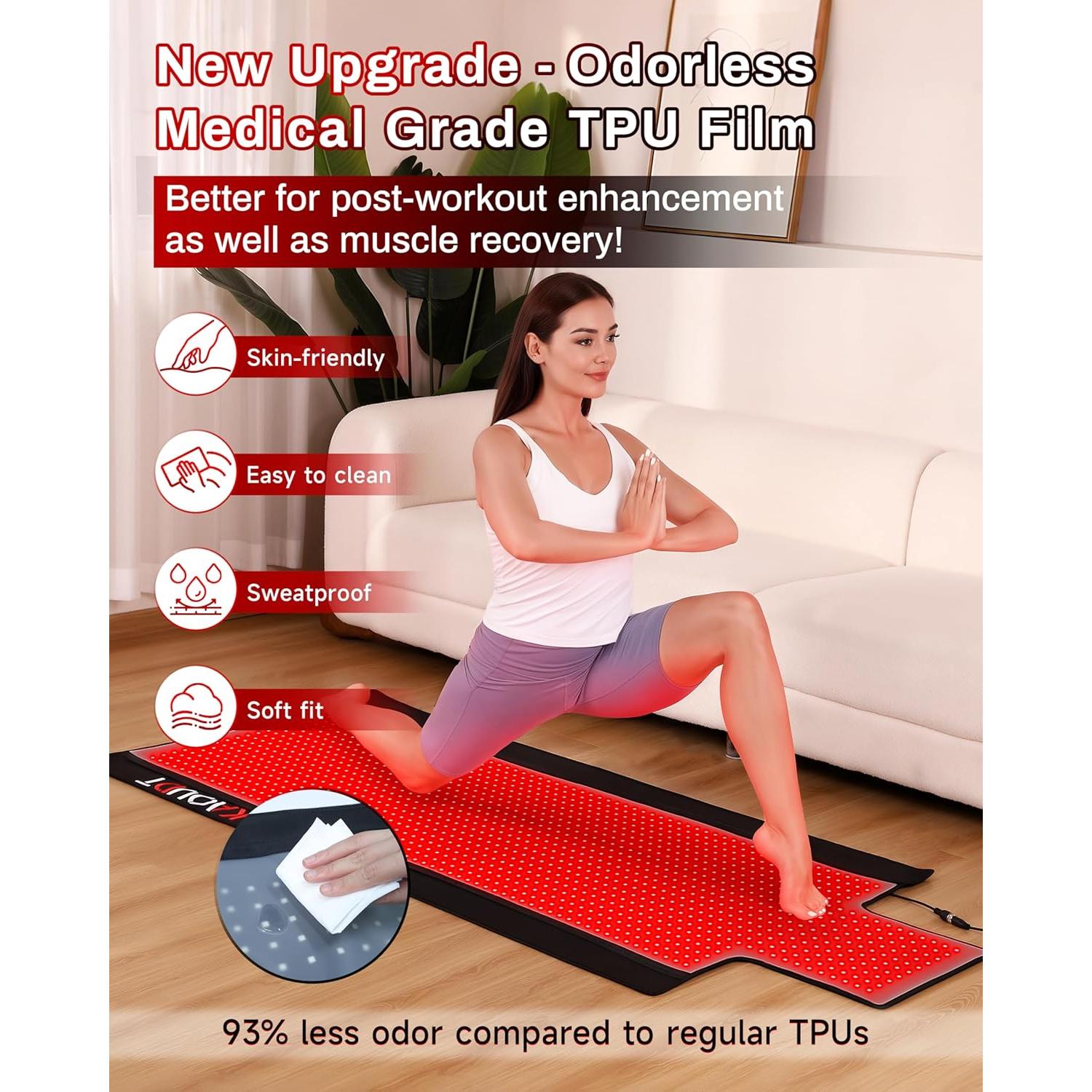 Almohadilla de Terapia de Luz Roja Kaoudt 187 x 84 cm 1370 LEDs