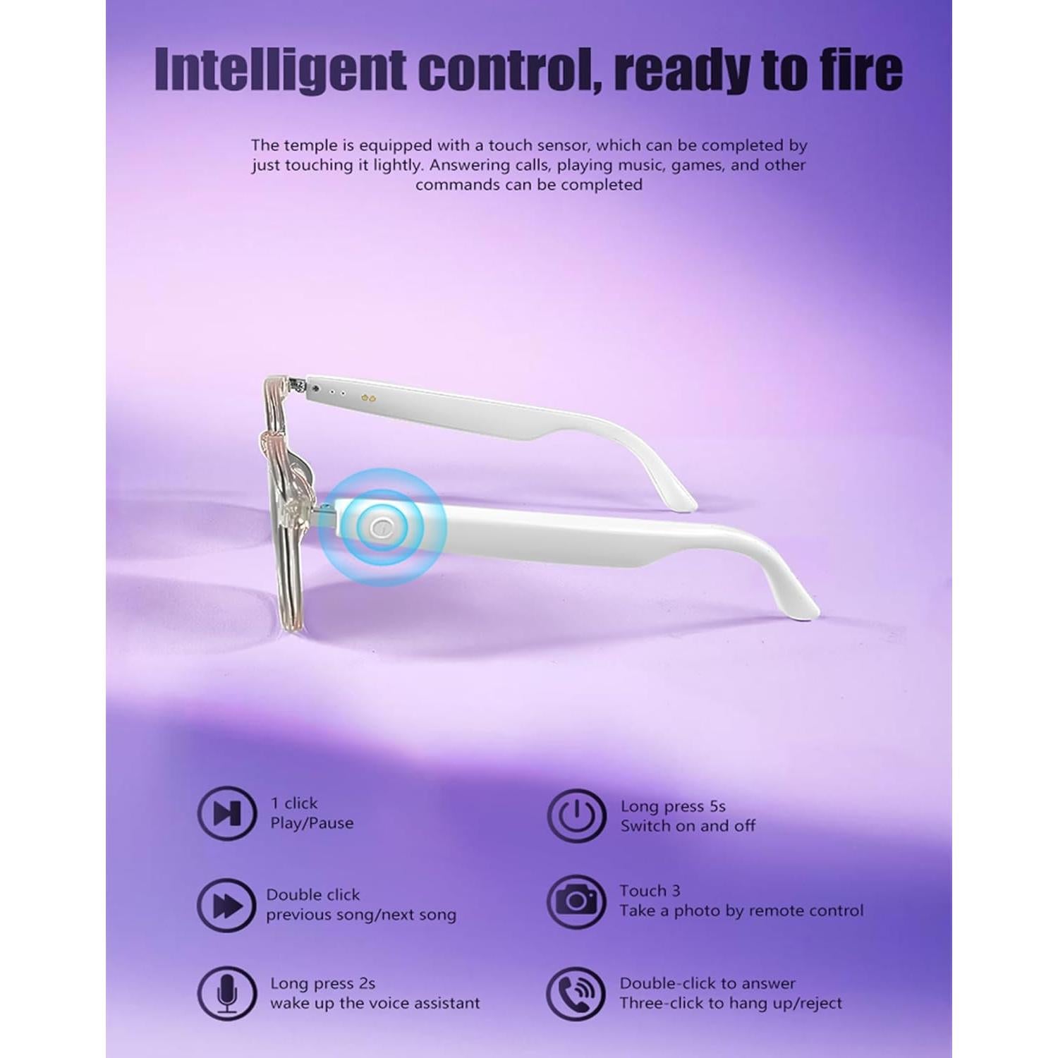 Gafas Inteligentes SRICH con Traducción 144 Idiomas y Bluetooth