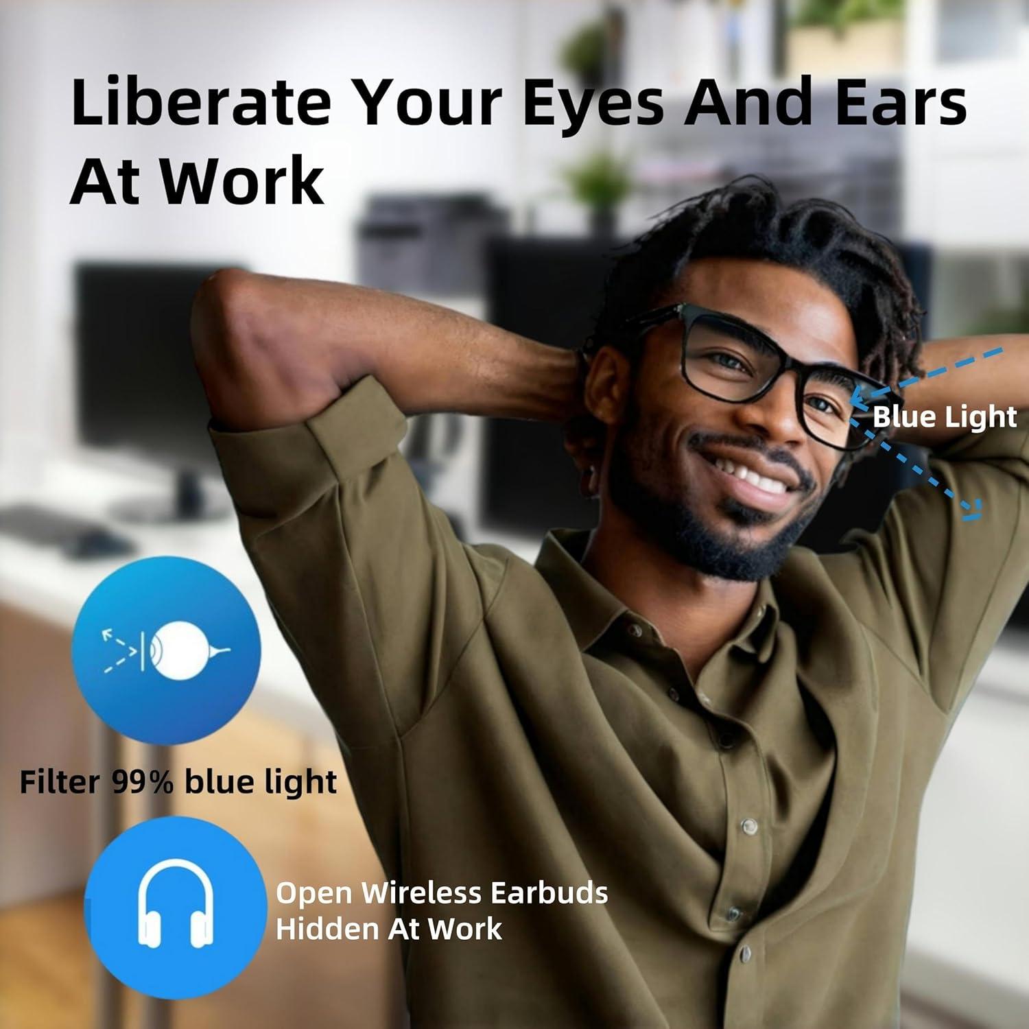 Gafas Inteligentes Bluetooth Otinsile GS08 con Lentes Transparentes