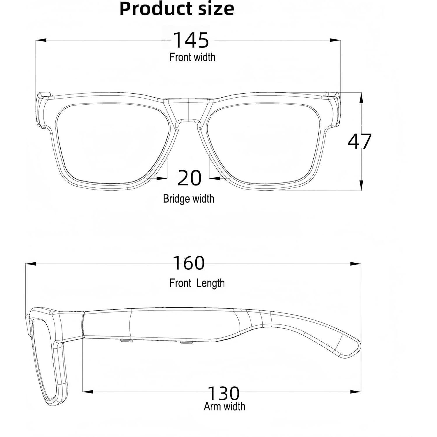 Gafas Inteligentes Bluetooth Otinsile GS08 con Lentes Transparentes