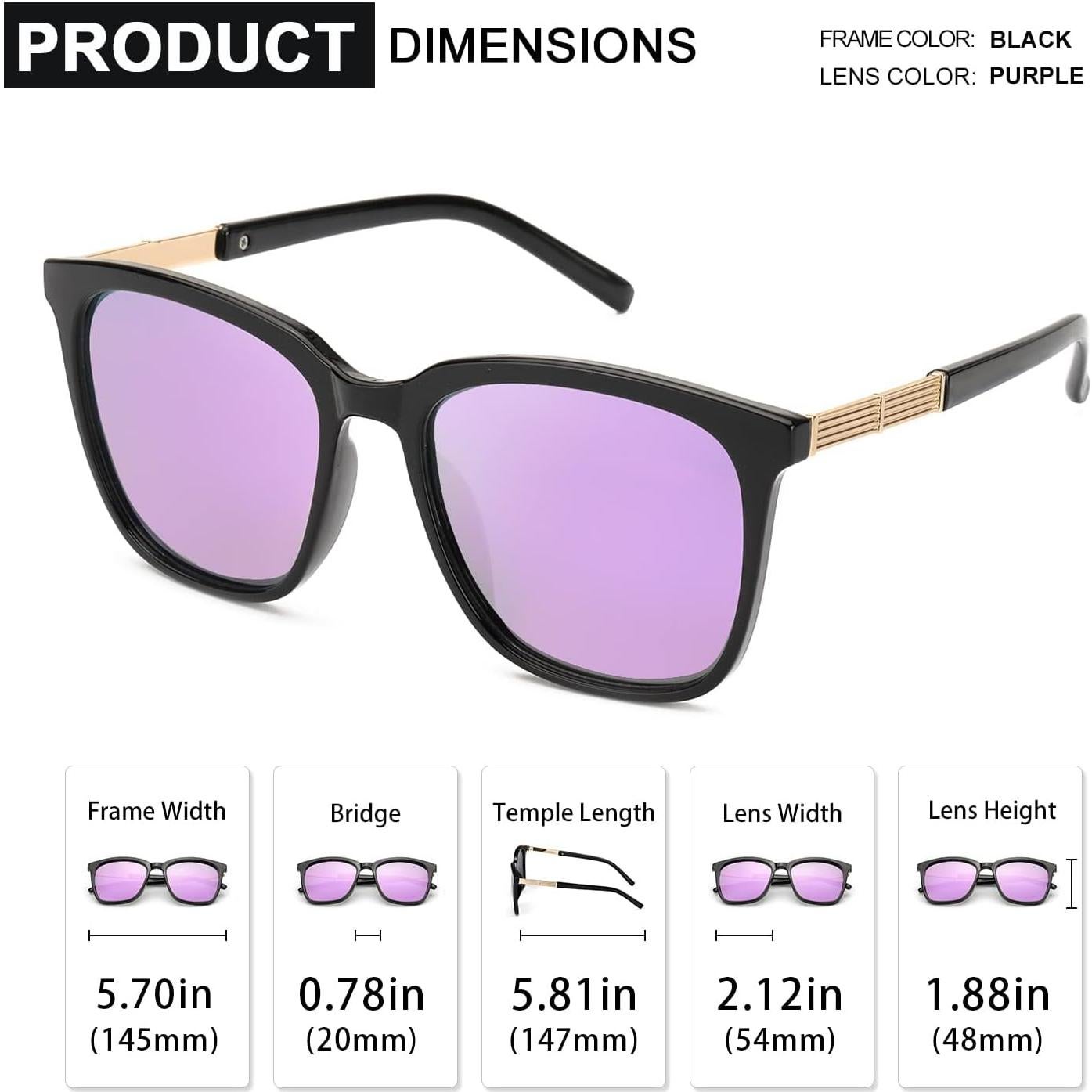 Gafas de sol cuadradas SIPHEW para mujeres UV400 54mm