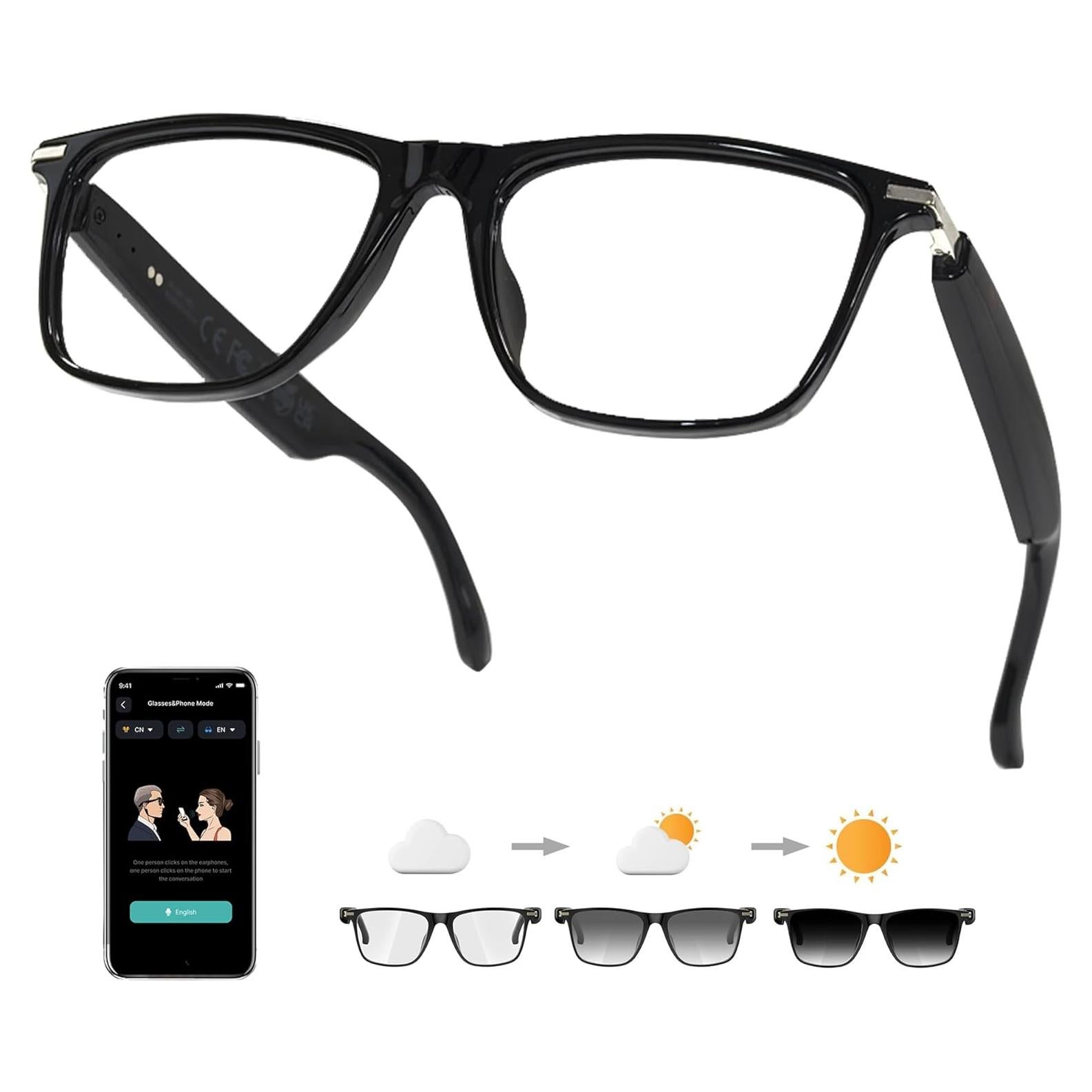 Gafas Inteligentes Bluetooth 5.3 xunmirusu M01 con Traducción AI