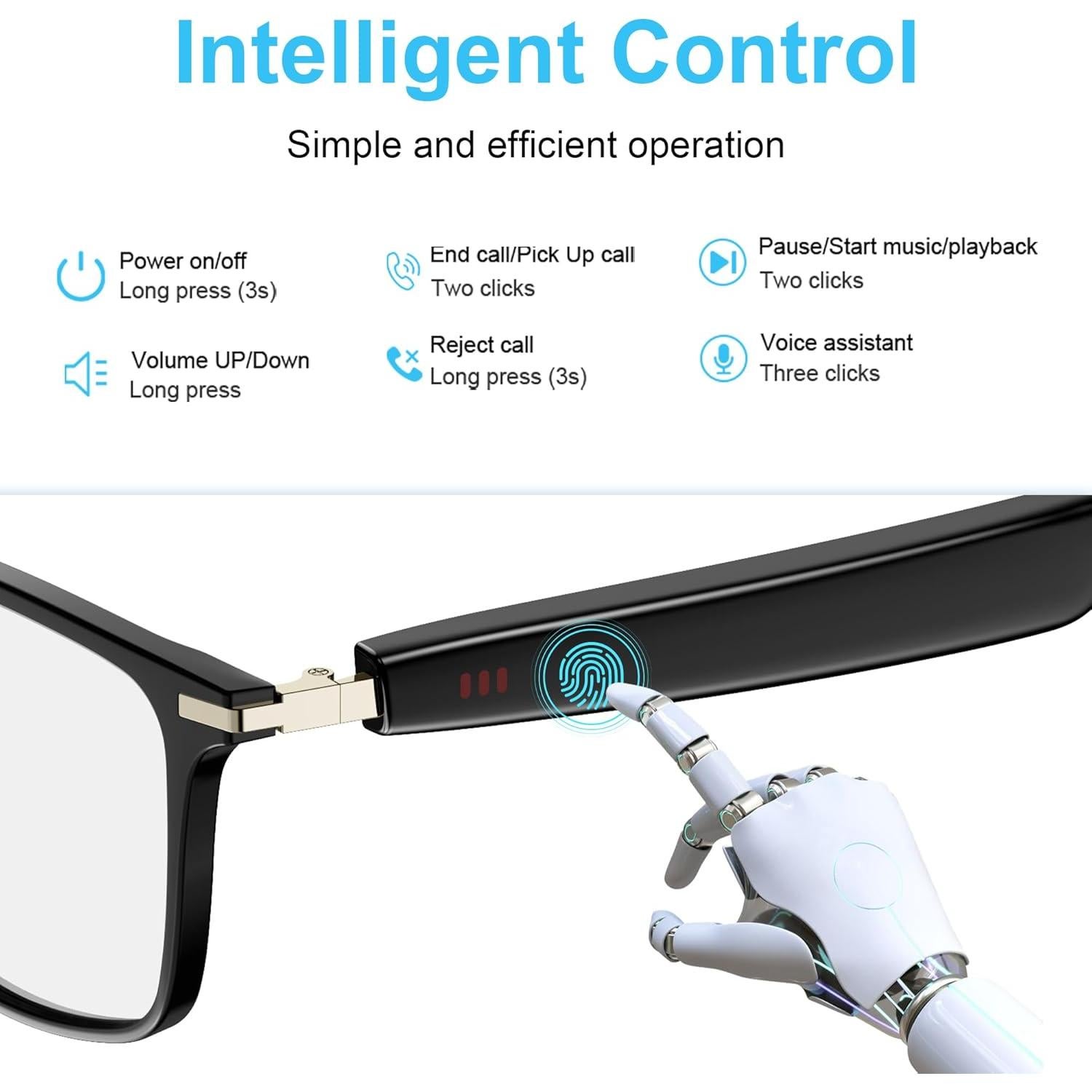 Gafas Inteligentes Bluetooth 5.3 xunmirusu M01 con Traducción AI