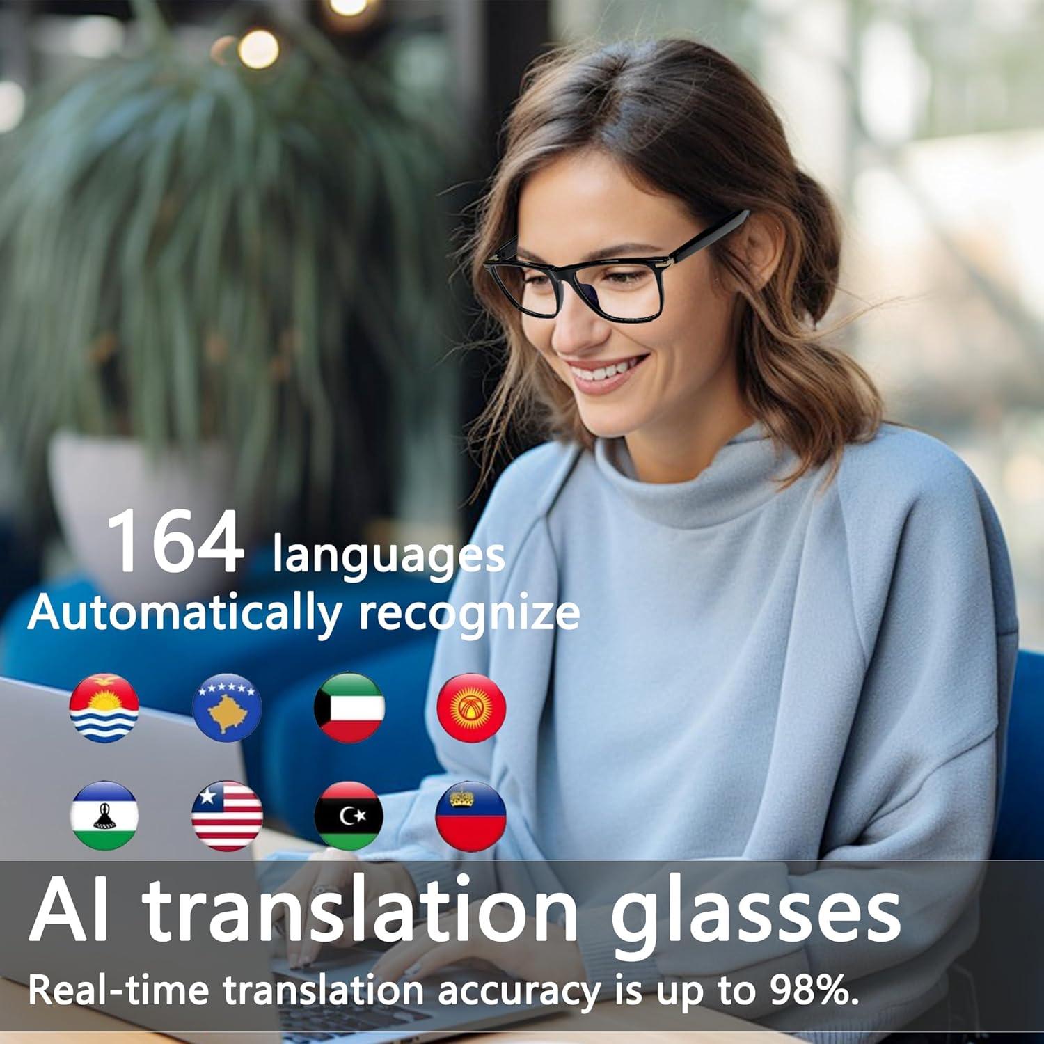 Gafas Inteligentes Bluetooth 5.3 xunmirusu M01 con Traducción AI