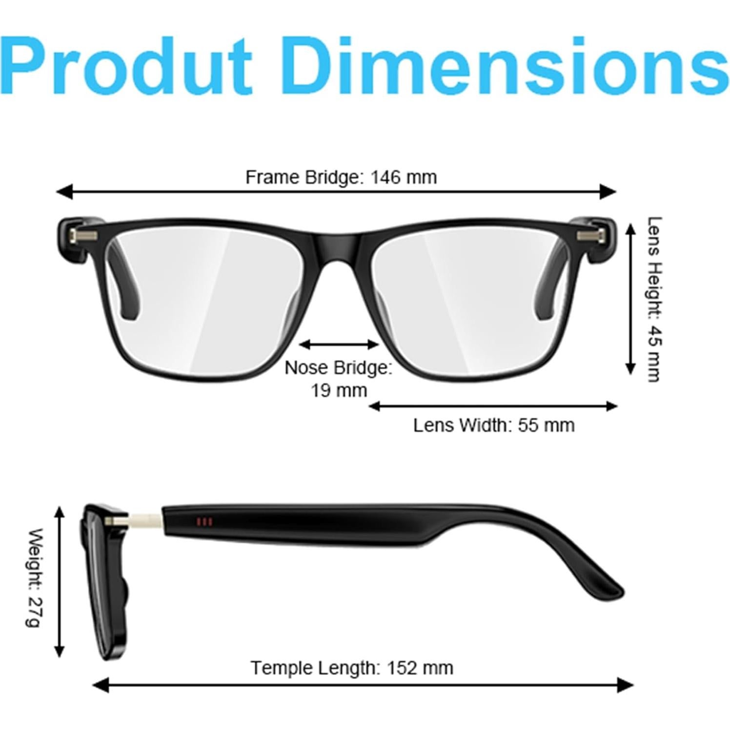 Gafas Inteligentes Bluetooth 5.3 xunmirusu M01 con Traducción AI