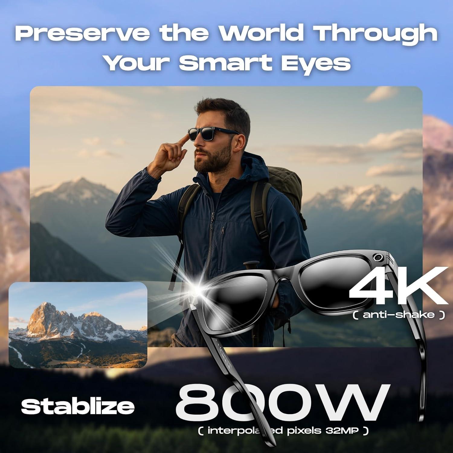 Gafas Inteligentes NexLenz W610 - Cámara 8MP, Bluetooth, IP67