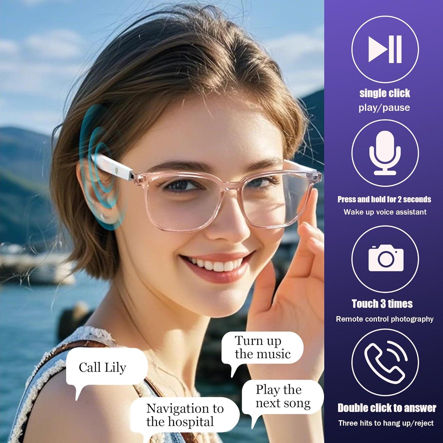 Gafas Inteligentes para Mujeres - Audio Abierto HD, Bluetooth