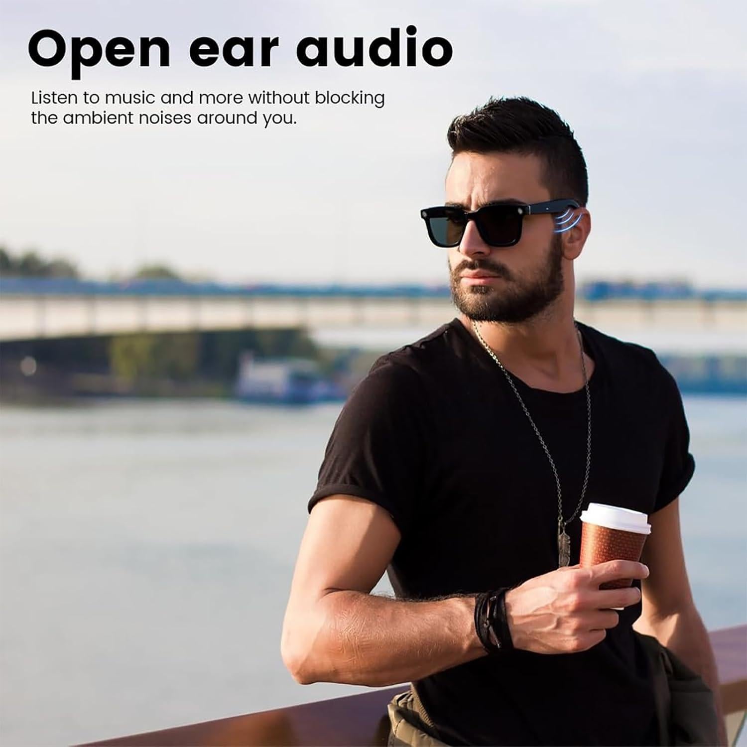 Gafas Inteligentes QJF con Cámara 1080P y Bluetooth