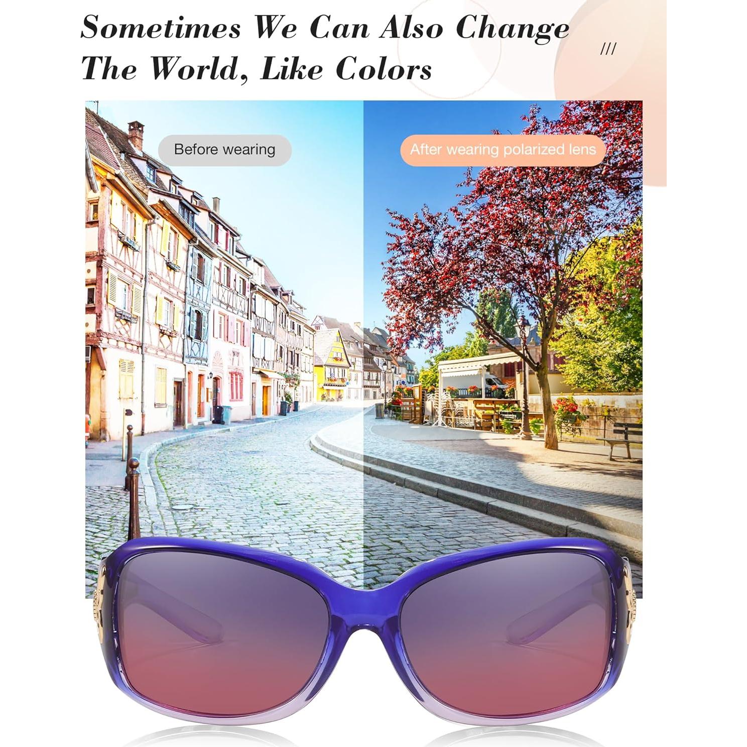 Gafas de Sol Polarizadas LVIOE para Mujeres - Diseño Mariposa