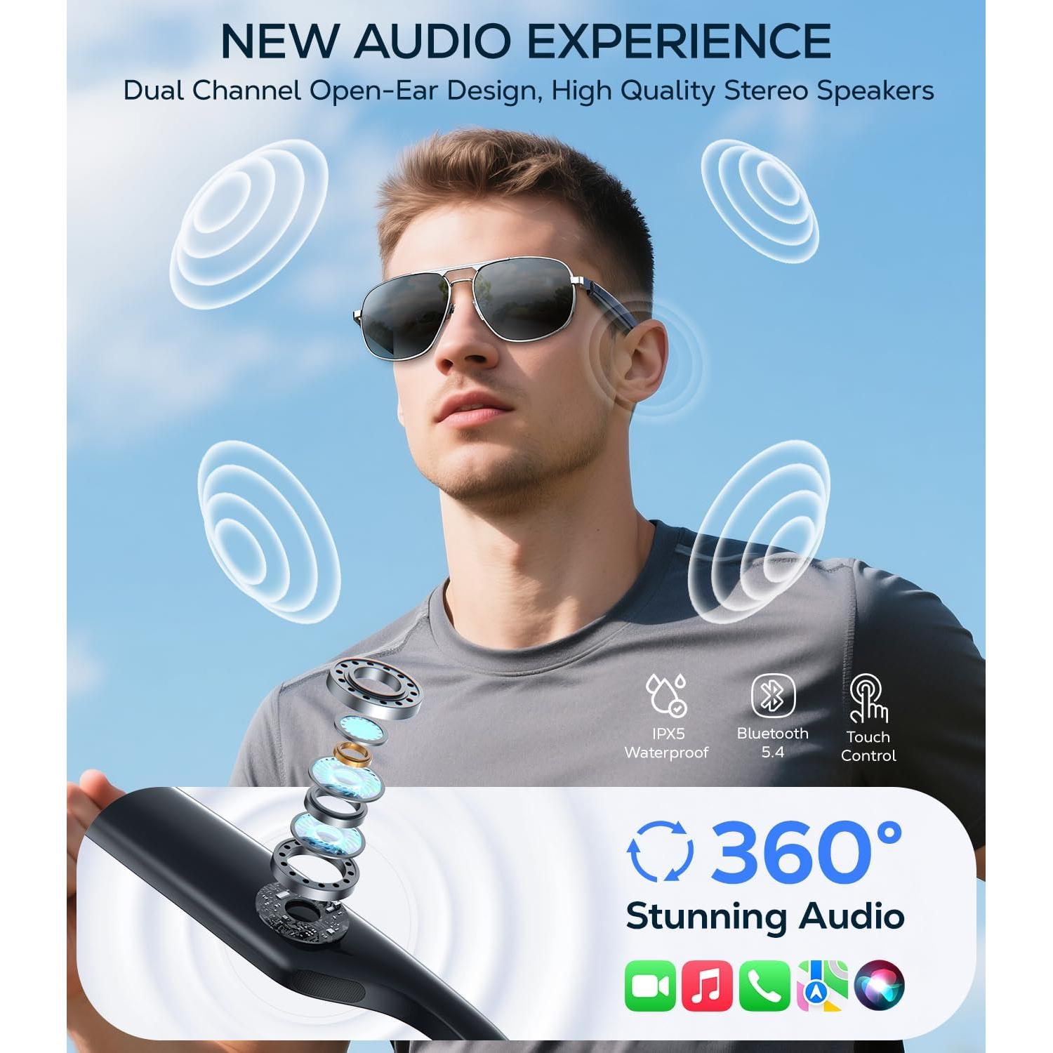 Gafas Inteligentes AI Polarizadas UV400 Bluetooth - Traducción 100+ Idiomas