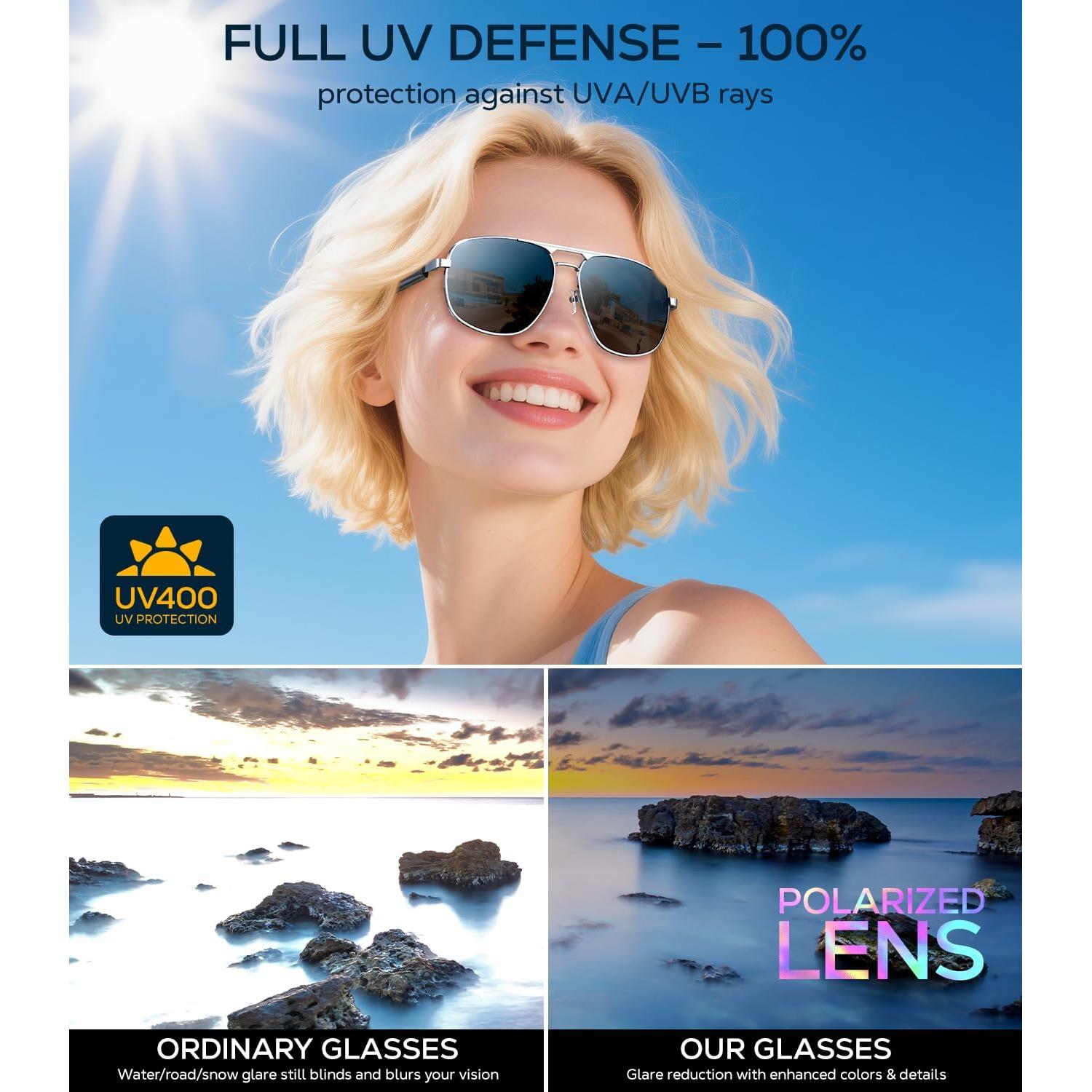 Gafas Inteligentes AI Polarizadas UV400 Bluetooth - Traducción 100+ Idiomas