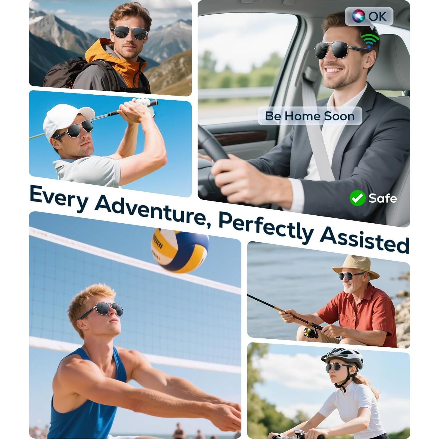 Gafas Inteligentes AI Polarizadas UV400 Bluetooth - Traducción 100+ Idiomas