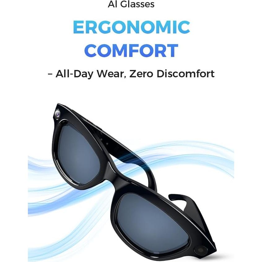 Gafas de Cámara Inteligente CuiSuto 8MP HD con AI y 32GB