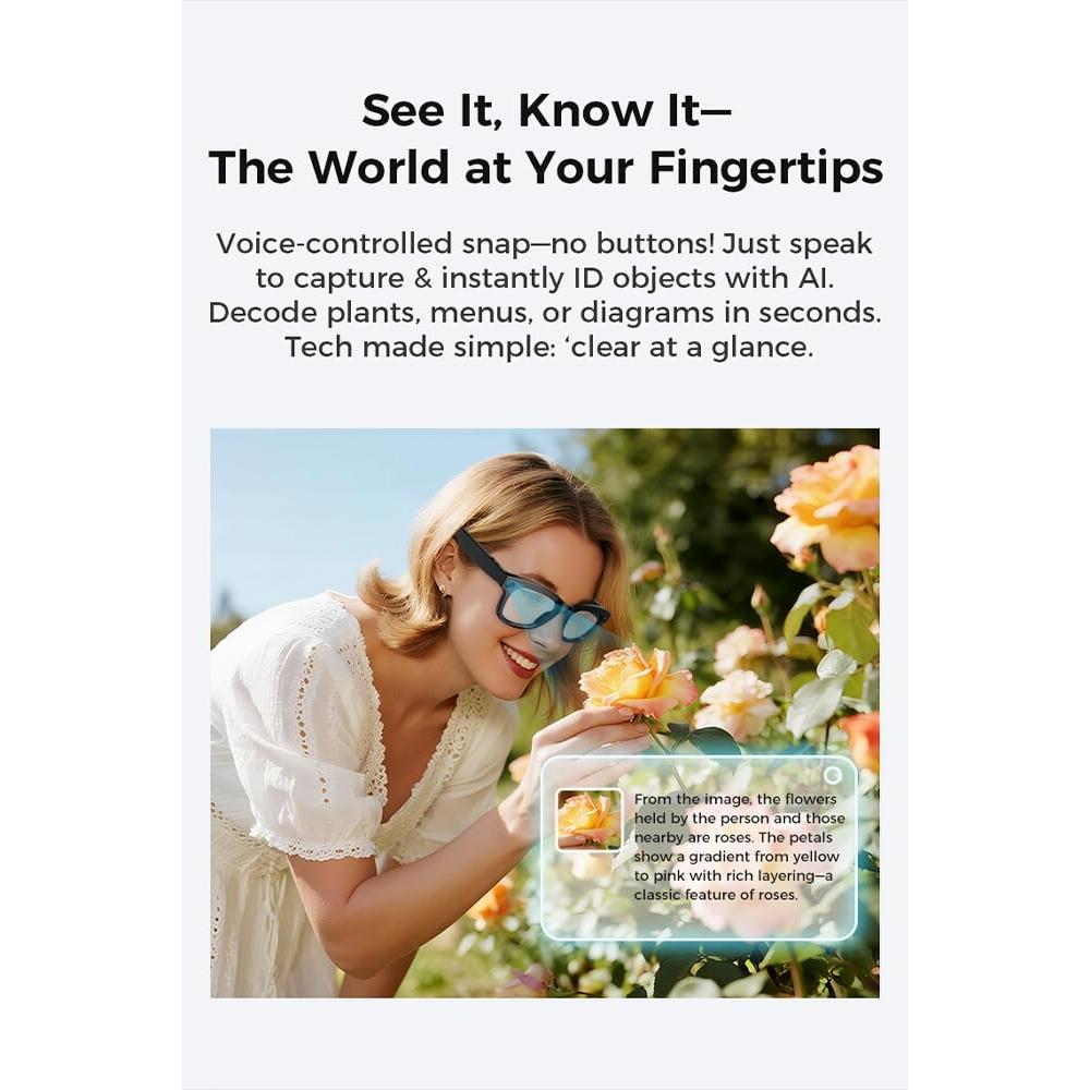 Gafas de Cámara Inteligente CuiSuto 8MP HD con AI y 32GB