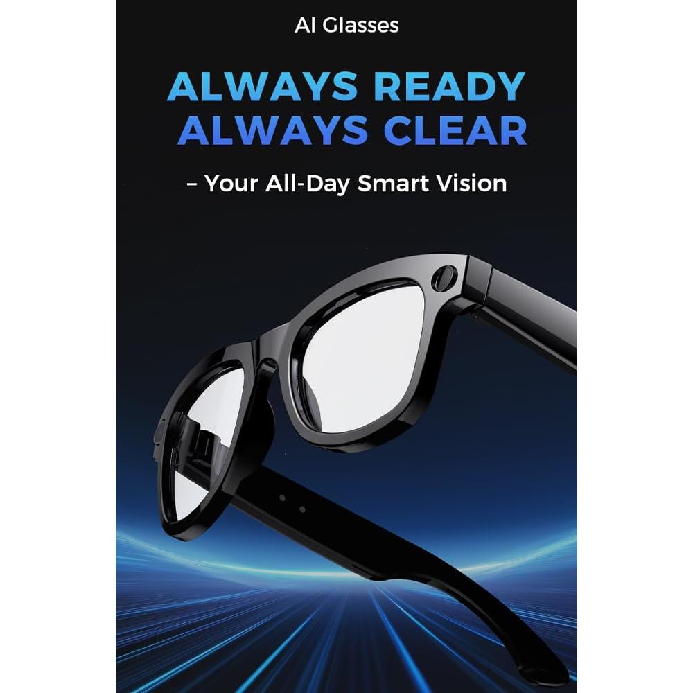 Gafas de Cámara Inteligente CuiSuto 8MP HD con AI y 32GB