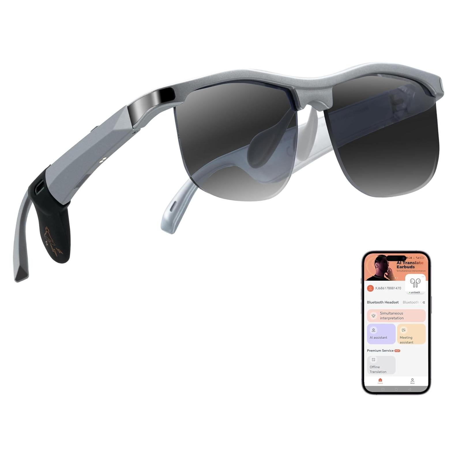 Gafas Inteligentes Bluetooth Jinjiatong GL1 con Traducción AI 160 Idiomas