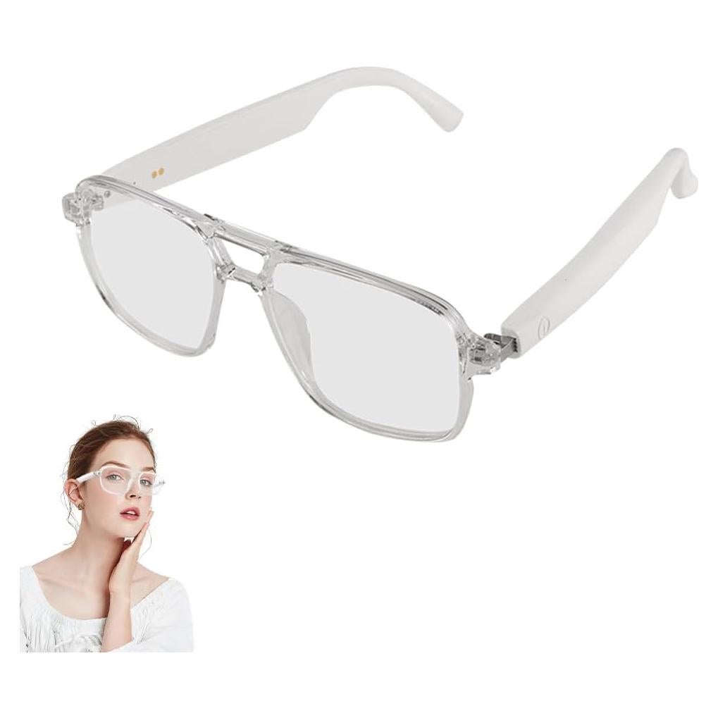Gafas Inteligentes Yeabomy con Audio y Protección UV - Marco Blanco