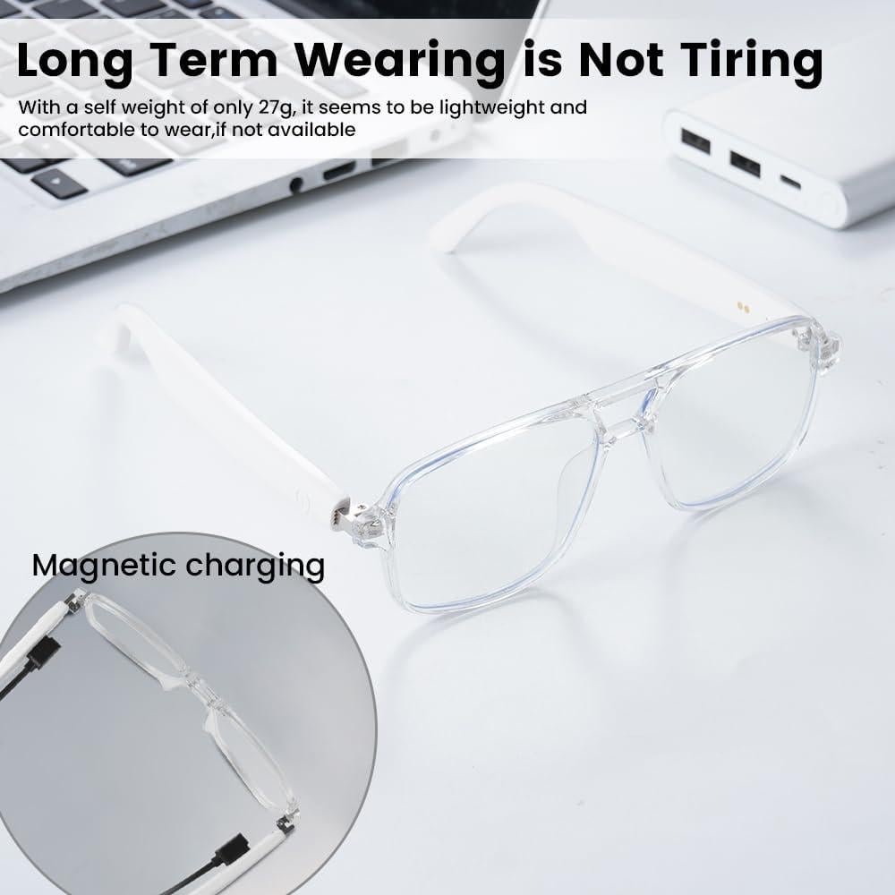 Gafas Inteligentes Yeabomy con Audio y Protección UV - Marco Blanco