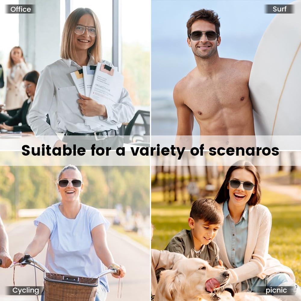 Gafas Inteligentes Yeabomy con Audio y Protección UV - Marco Blanco