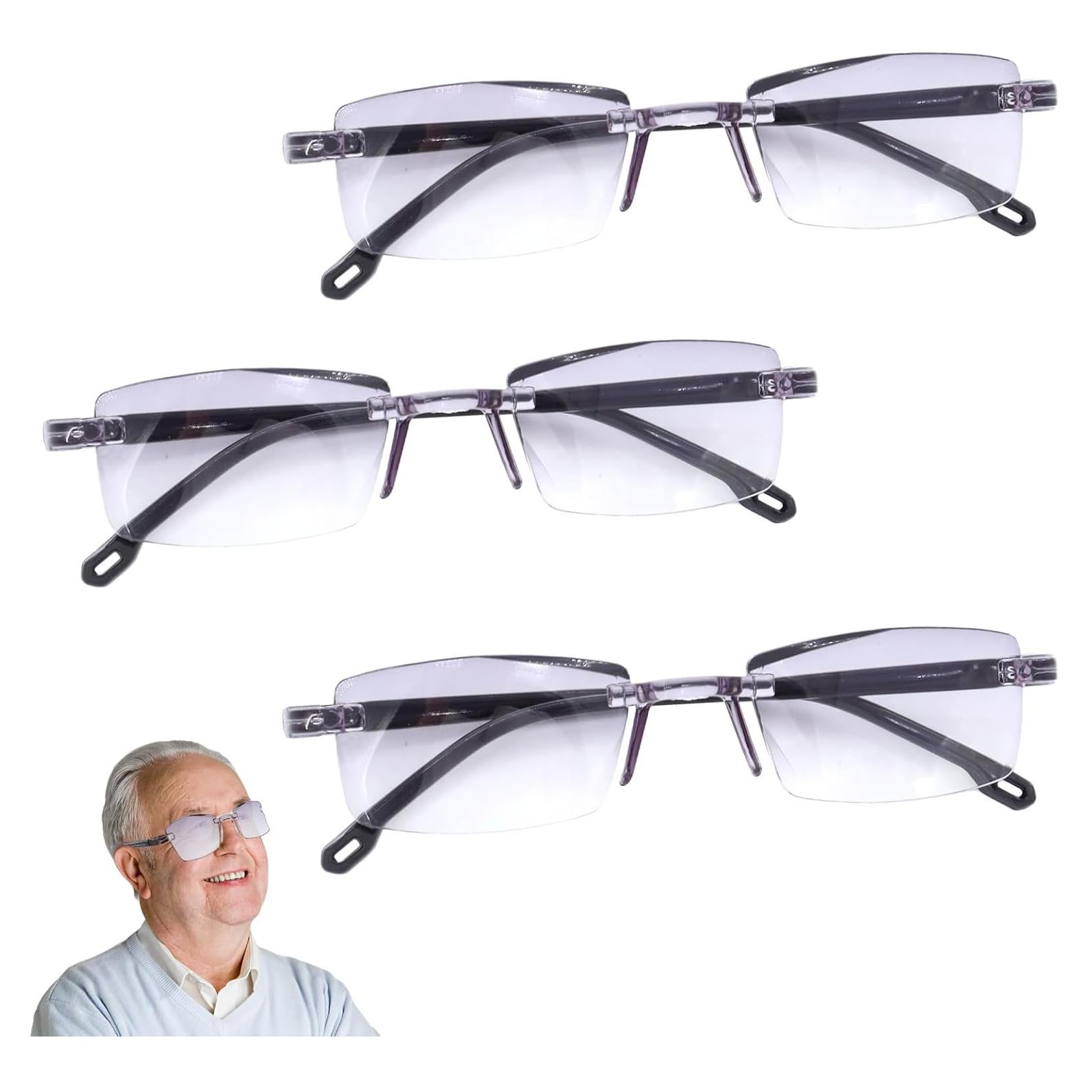 3 Gafas Inteligentes Doble Enfoque LUODAKA Anti-Luz Azul Gris