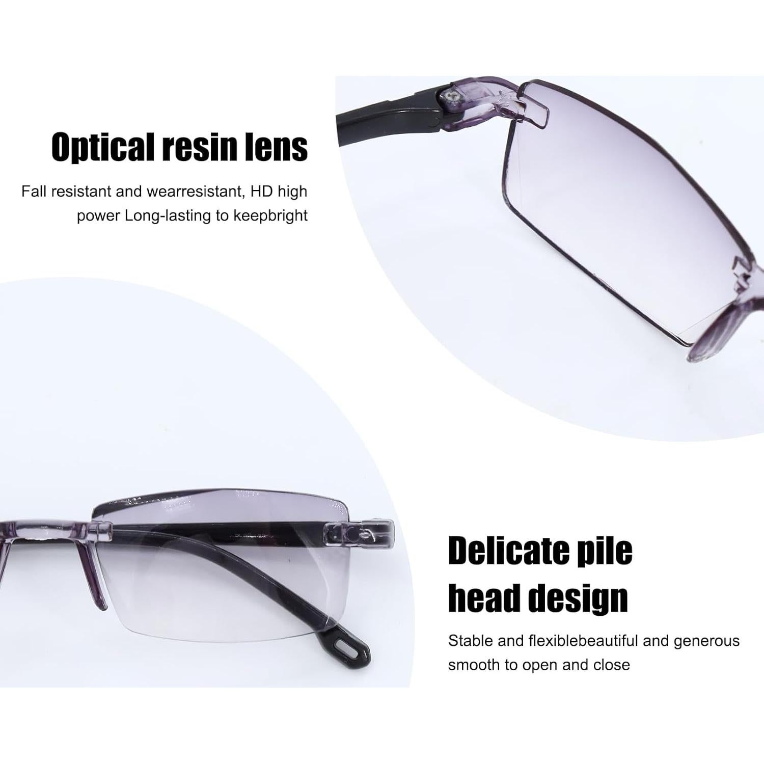 3 Gafas Inteligentes Doble Enfoque LUODAKA Anti-Luz Azul Gris